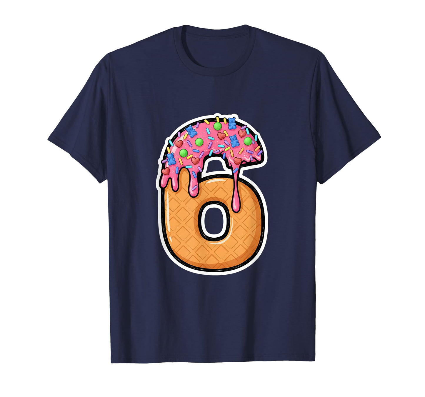 67 Halloween Costume Matching Number 6 Melting Ice Cream Fun T-Shirt