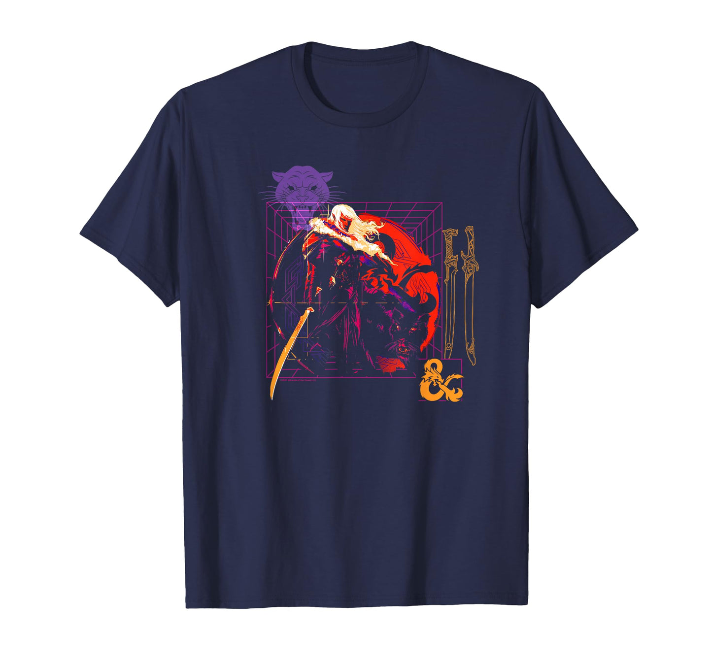 Dungeons & Dragons Drizzt Do'Urden Technical Weapons Grid T-Shirt