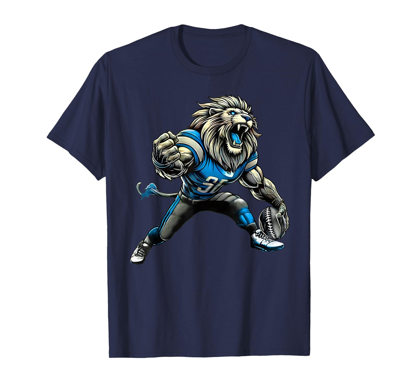 Lion Touchdown American Football Game Day Thanksgiving Cool T-Shirt