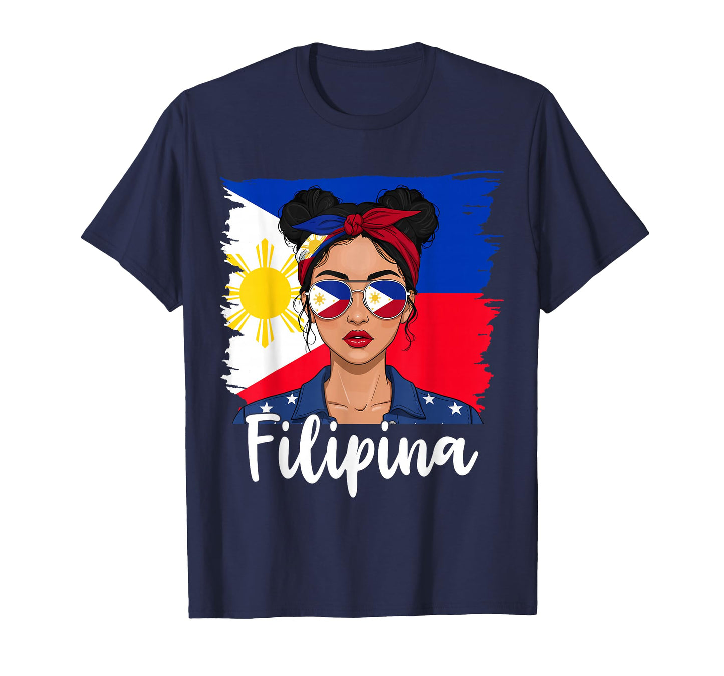Filipina Girl Philippines Flag Proud Pinay Women T-Shirt