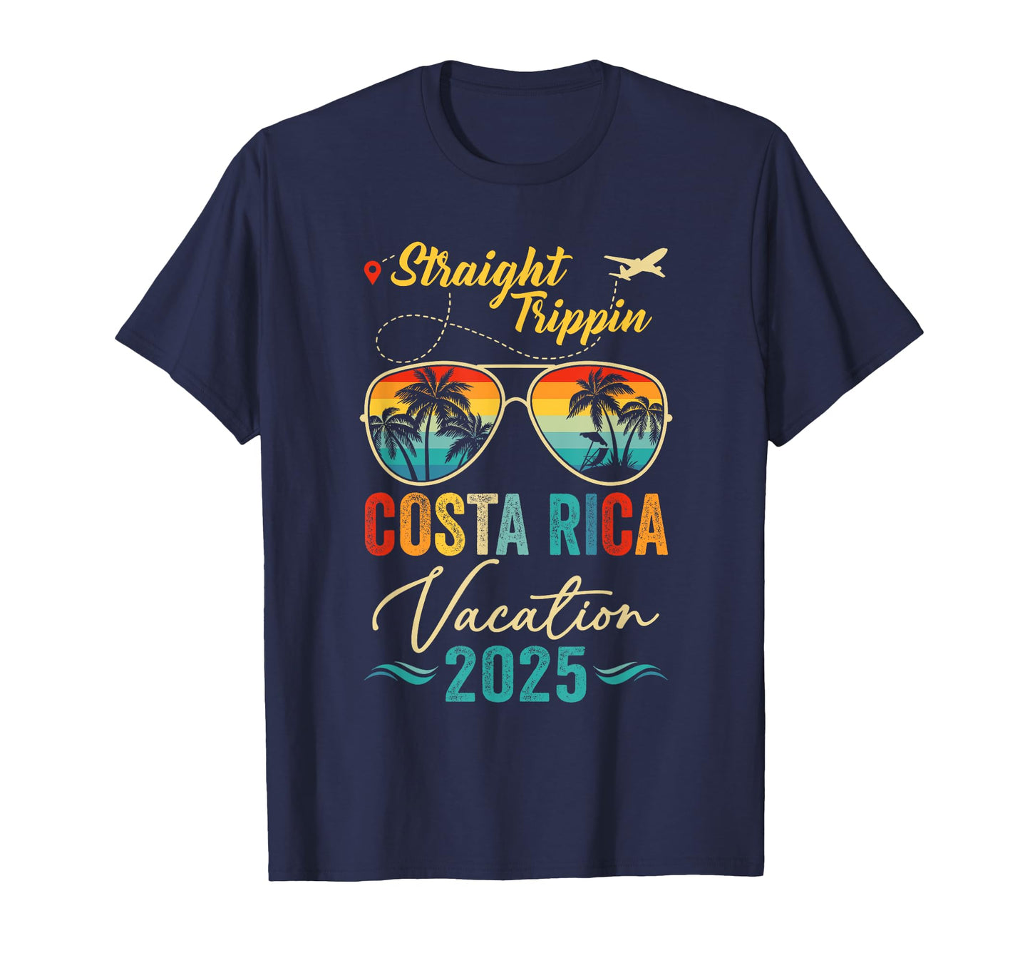 Straight Trippin Costa Rica 2025 Family Summer Vacation T-Shirt