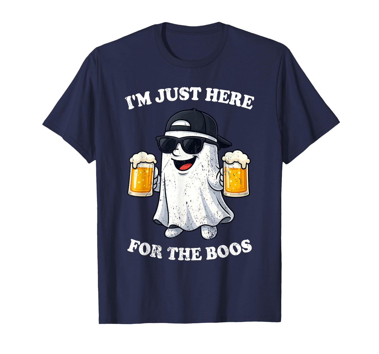 I'm Just Here For The Boos Halloween Women Ghost Cute Funny T-Shirt