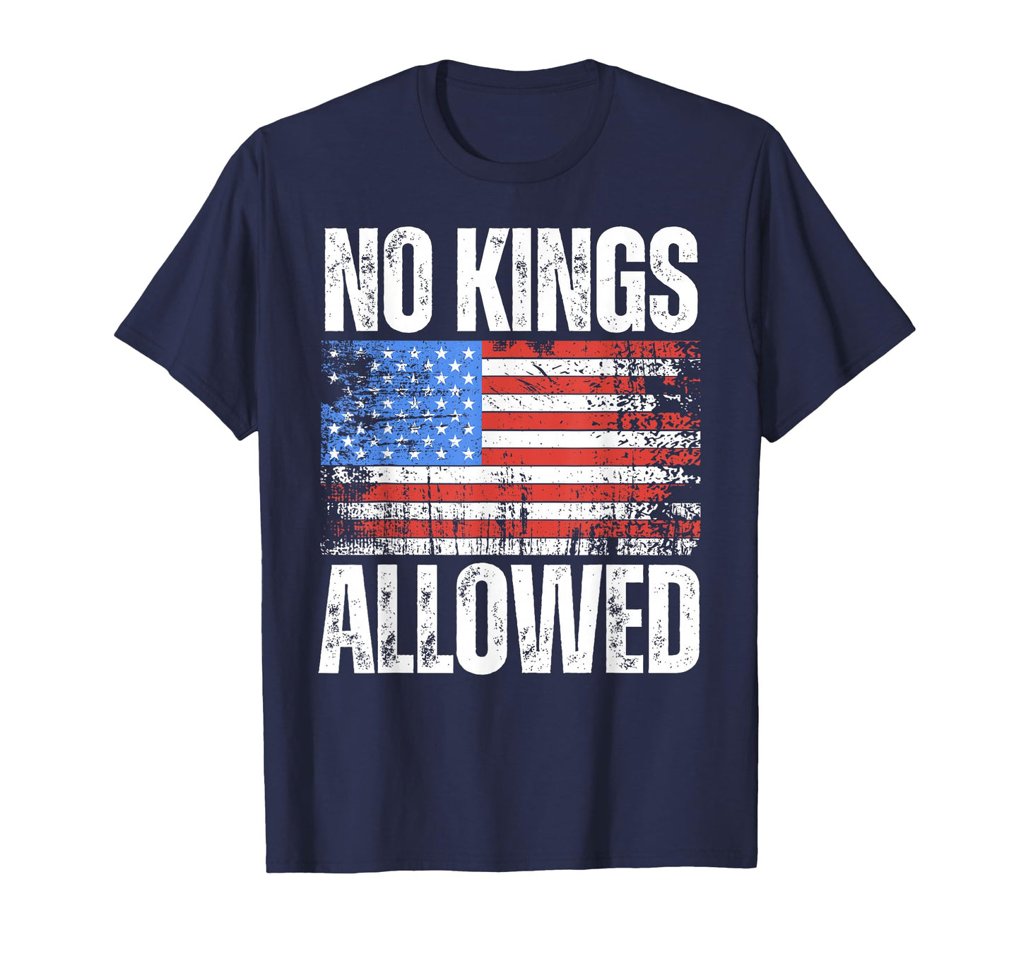 American Flag No Kings Allowed T-Shirt