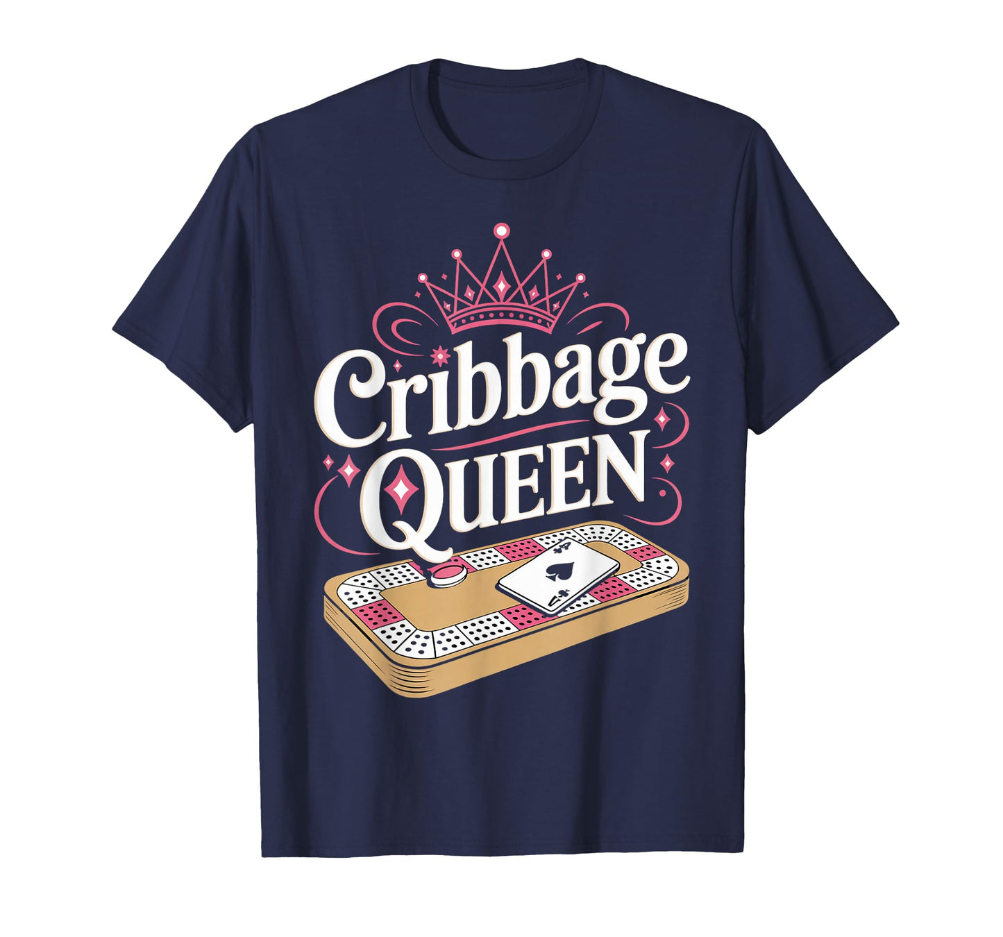 Cribbage Queen Skunked Peg Card Game Board Game Cribbage T-Shirt