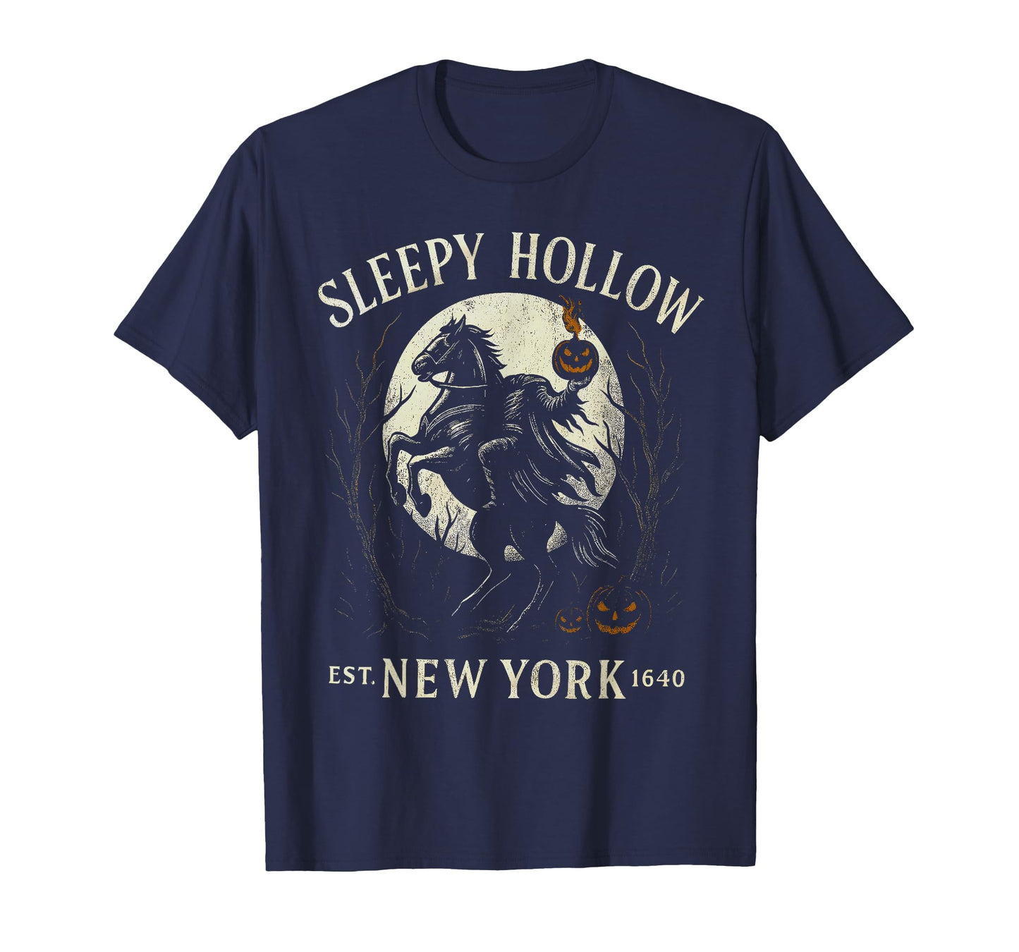 Gothic Sleepy Hollow Spooky Pumpkin Bookish Halloween T-Shirt