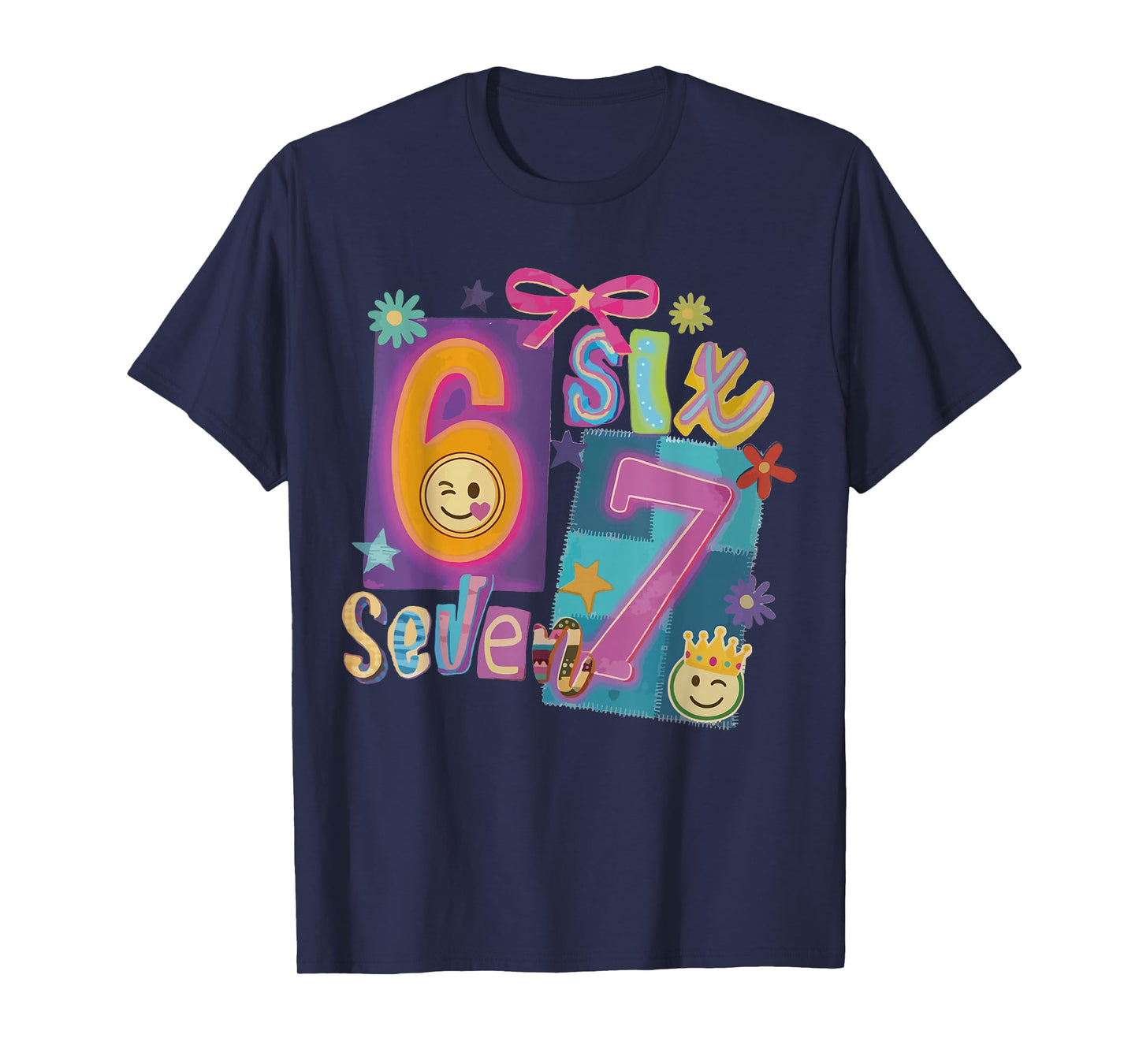 Six Seven Meme Number 67 Player Or 67th Birthday Girl Woman T-Shirt