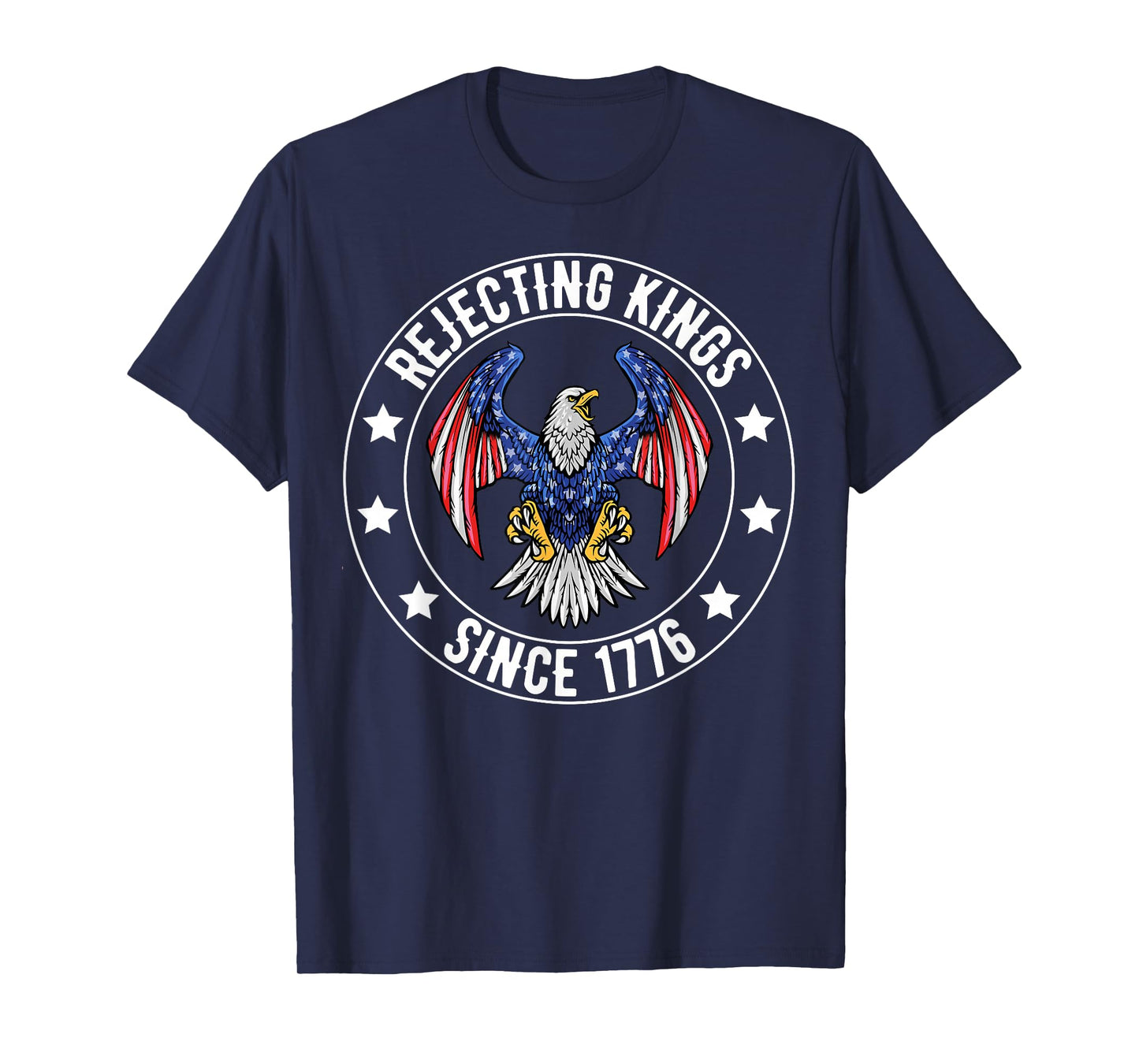 Rejecting Kings Since 1776 We The People Patriotic USA Flag T-Shirt