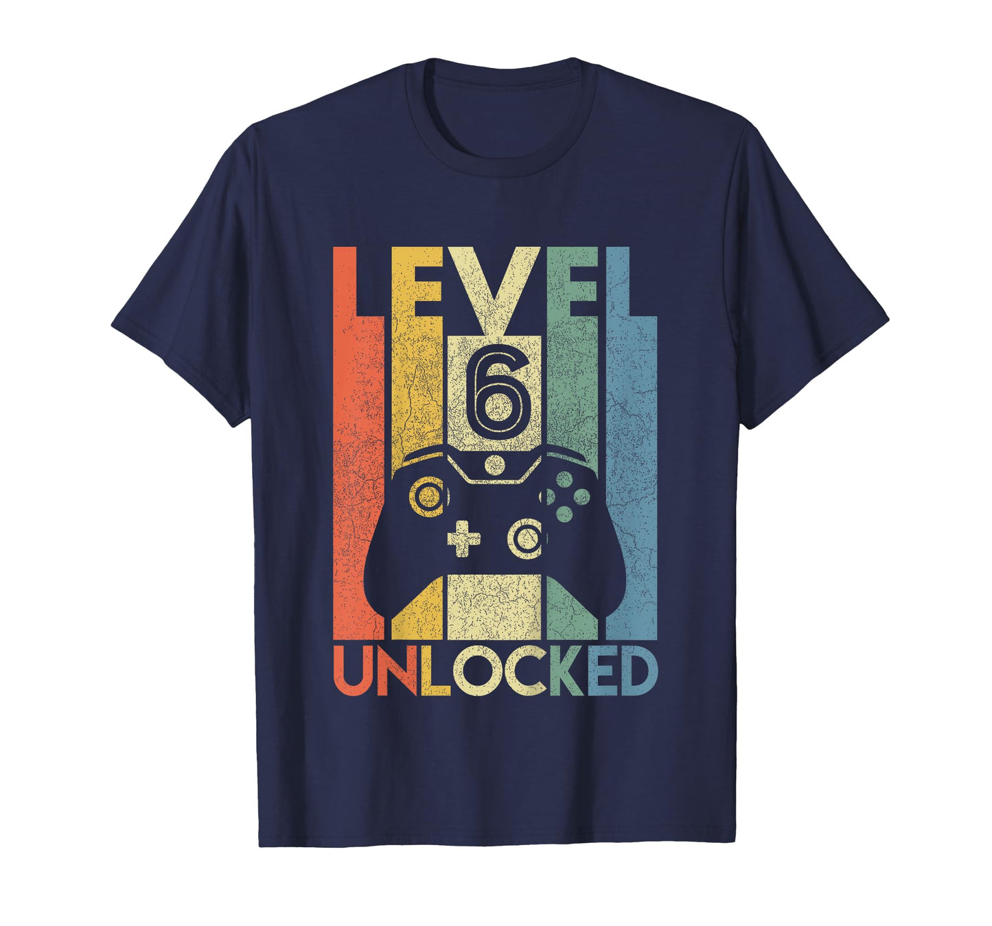 Kids Level 6 Unlocked Shirt Funny Video Gamer 6th Birthday Gift T-Shirt