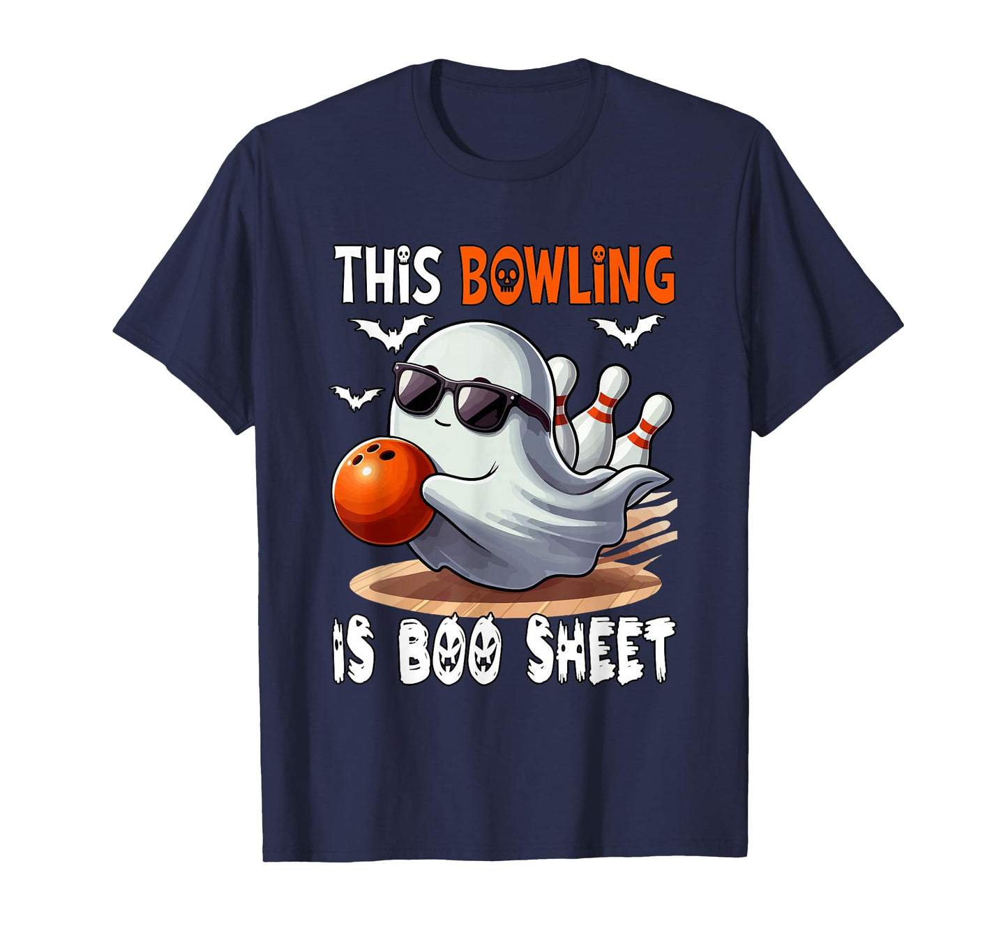 Bowling Is Boo Sheet Halloween Costume Player Team Fan T-Shirt