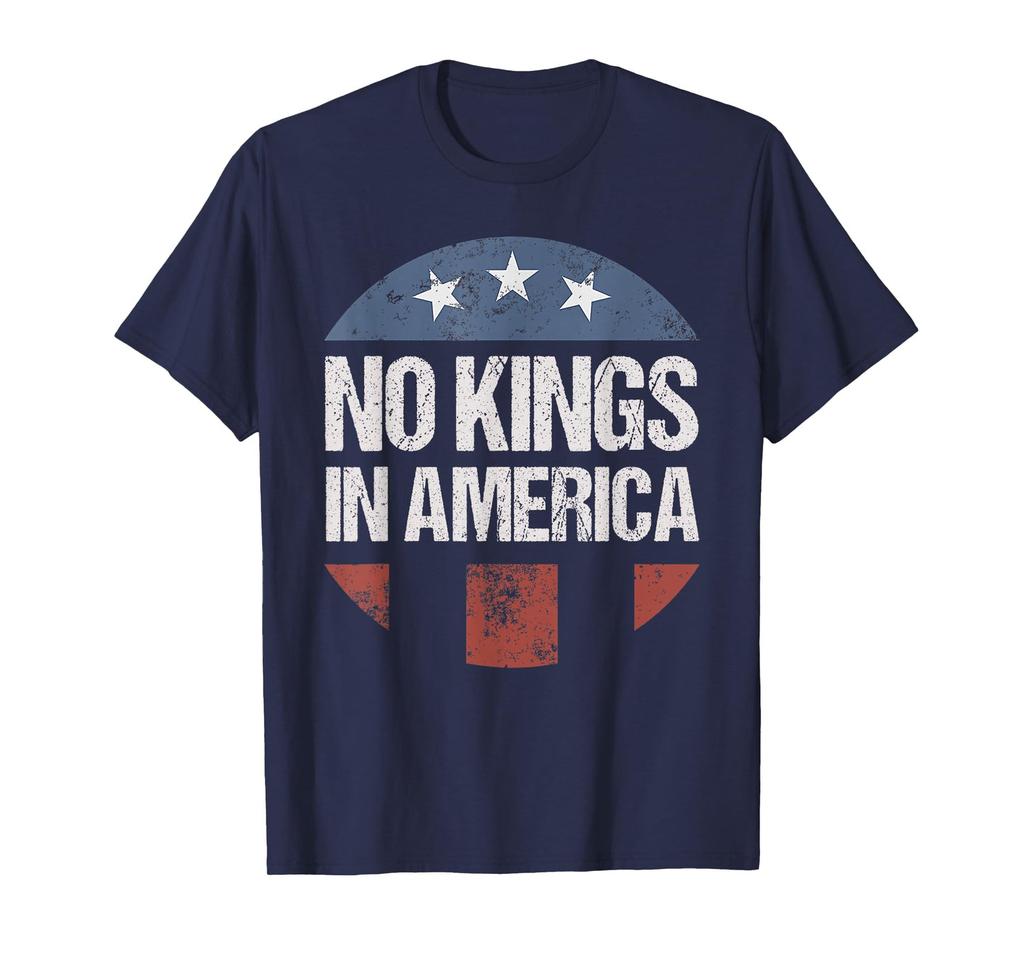 No Kings in America Vintage Patriotic No Kings T-Shirt
