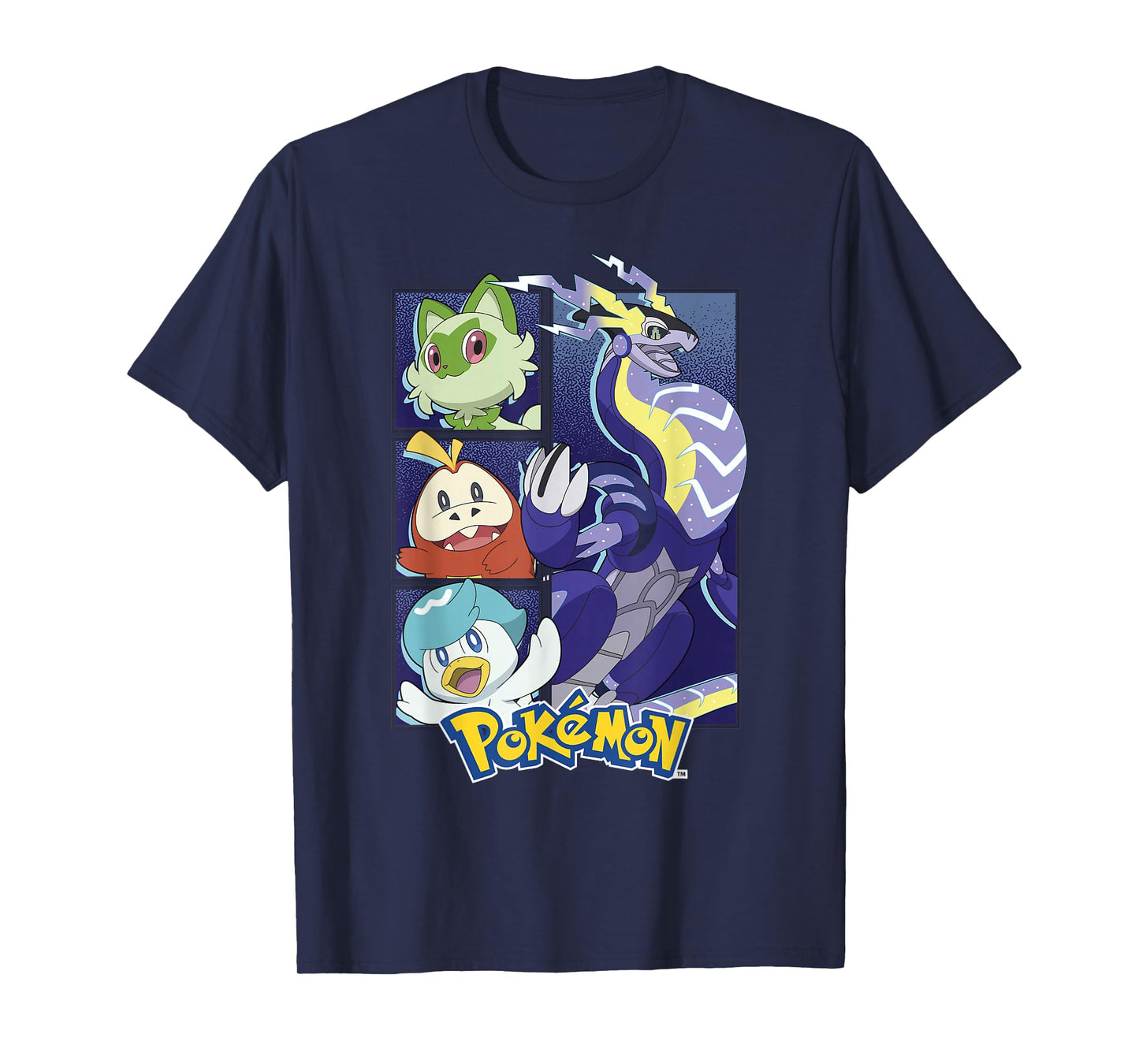 Pokémon Miraidon & Paldea Starters Boxed Up Portraits T-Shirt
