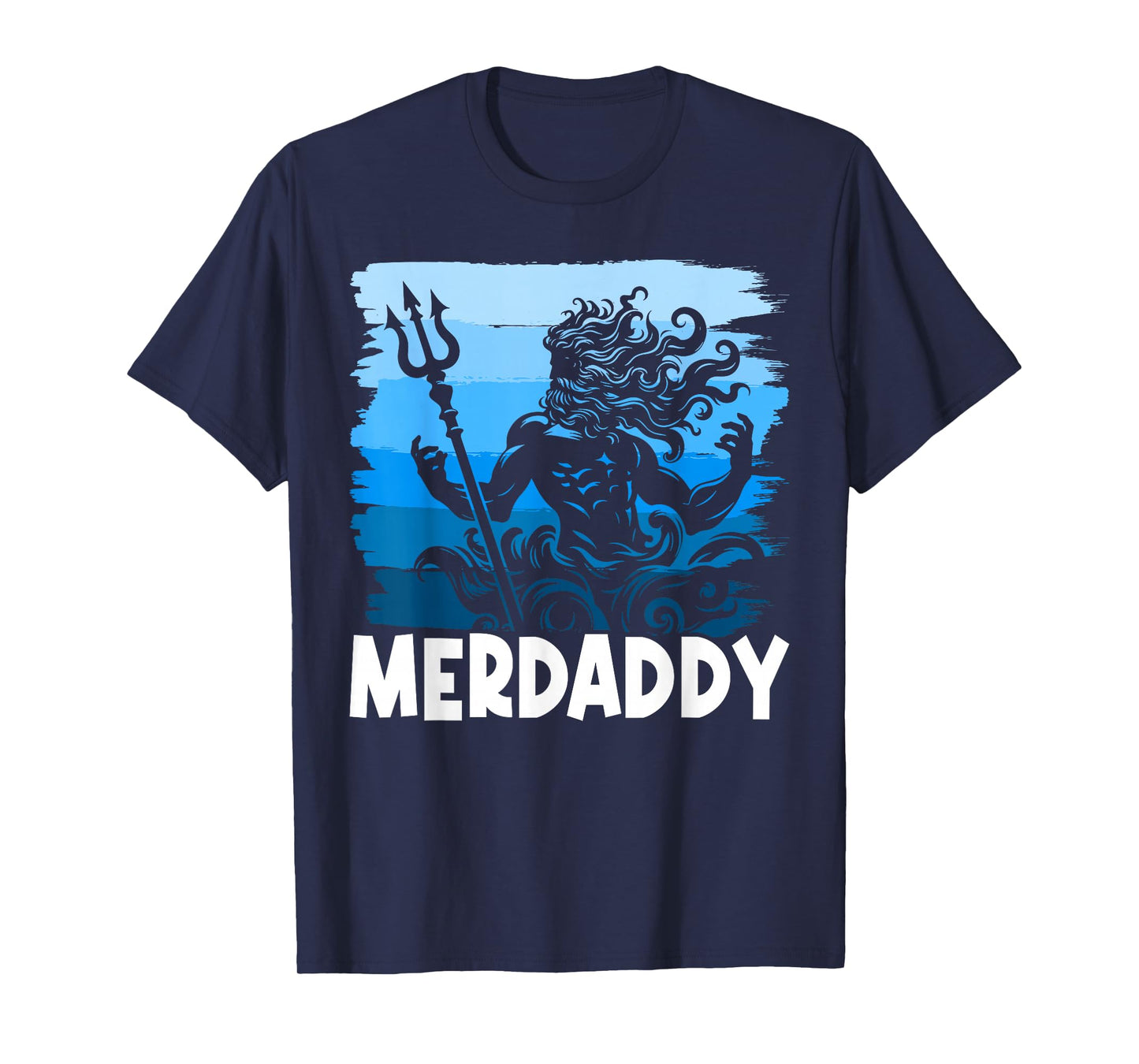 Merdaddy Mermaid Security Merman Daddy Fathers Day Swimmer T-Shirt