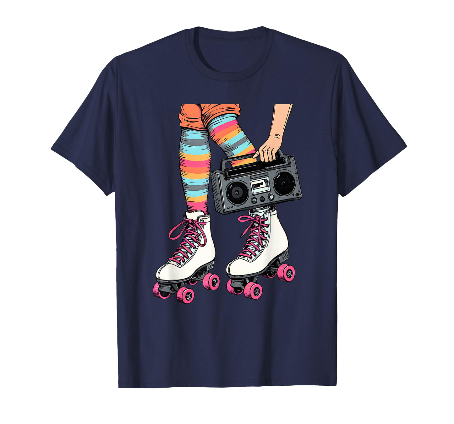 Retro Rollerskates Boombox 80's 90's Girls Vibes Fun Memory T-Shirt