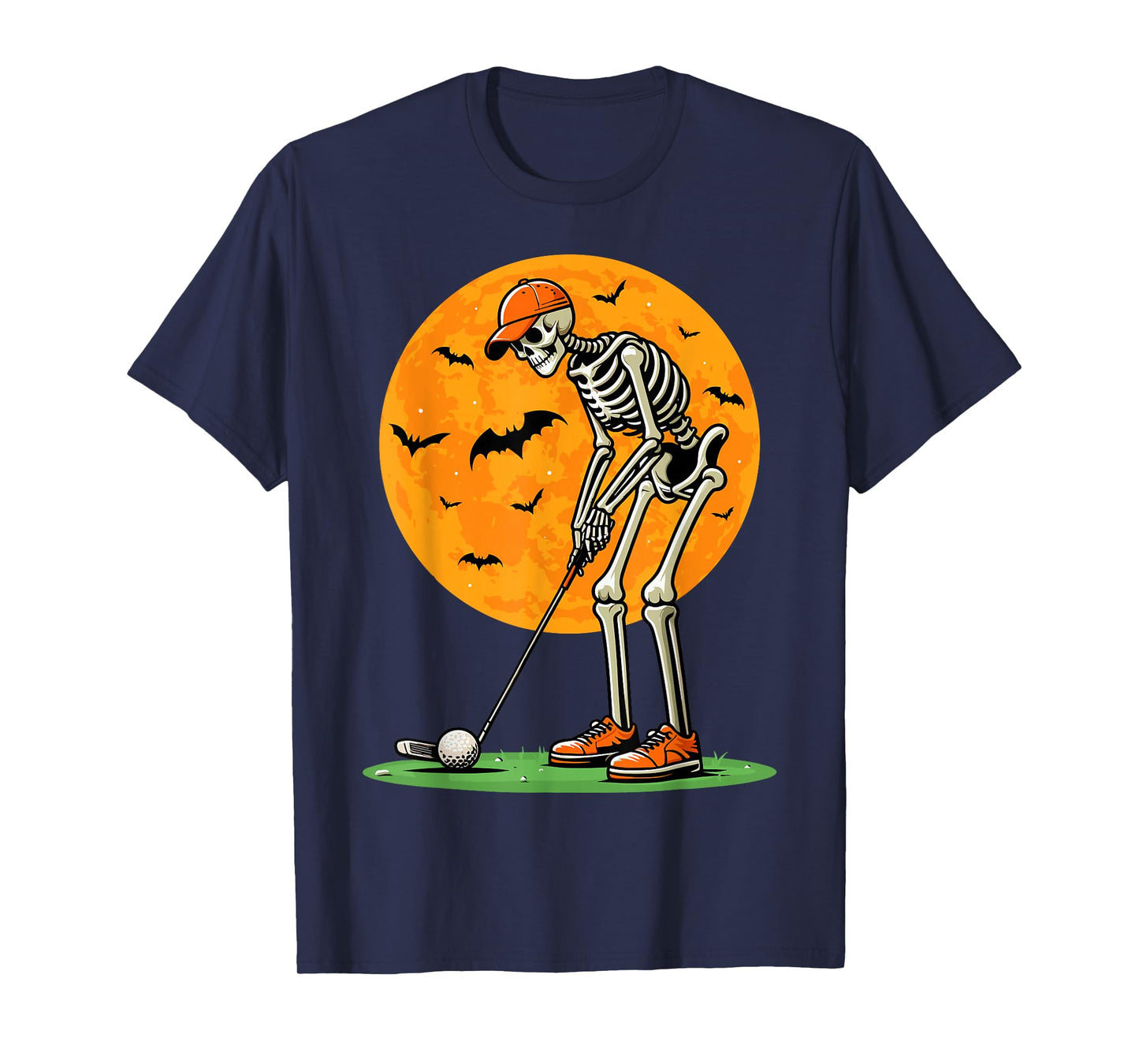 Halloween Golf Skeleton Spooky Golfer Halloween Golfing T-Shirt