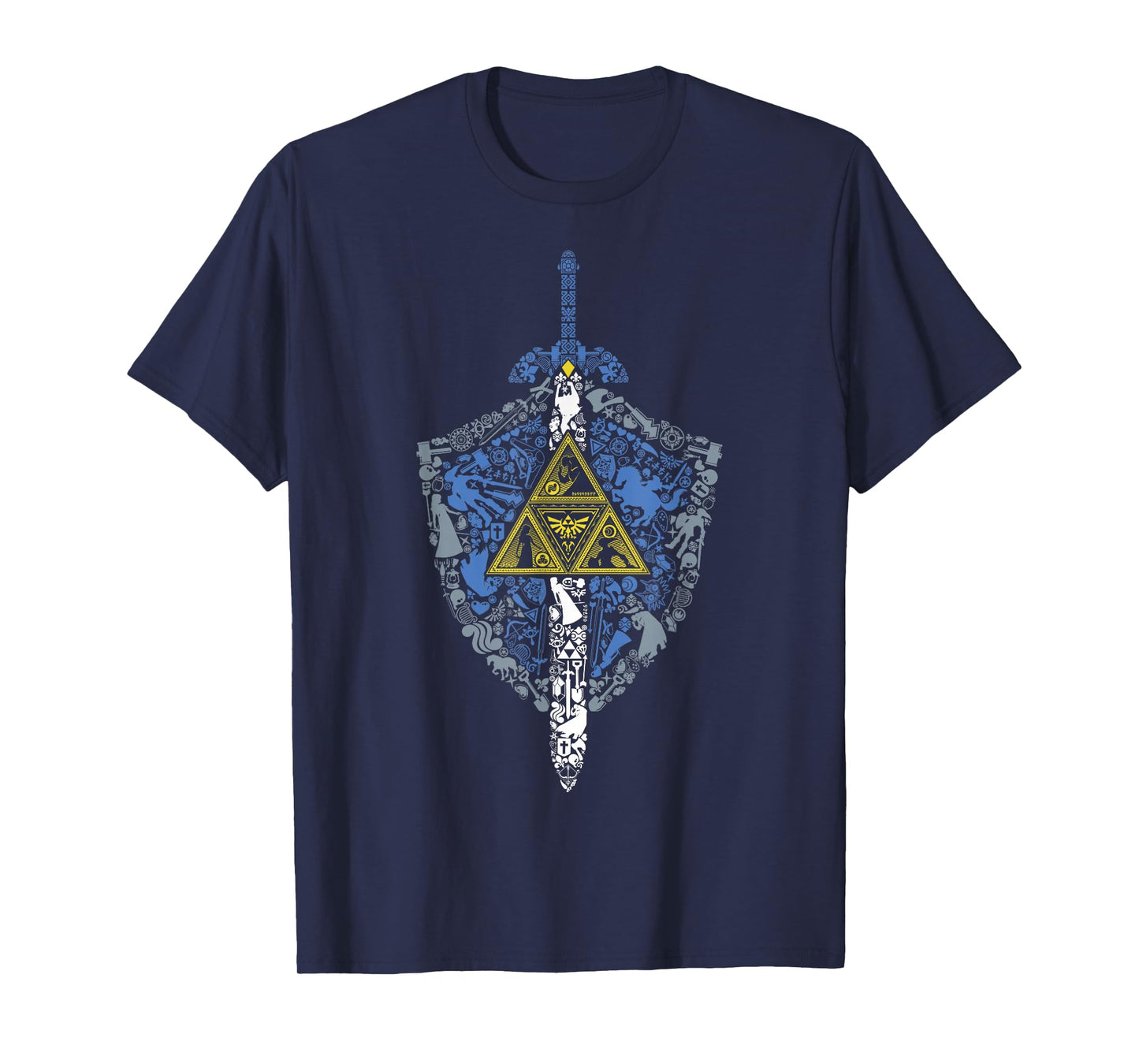 Nintendo Zelda Hylian Shield Element Icons Graphic T-Shirt T-Shirt