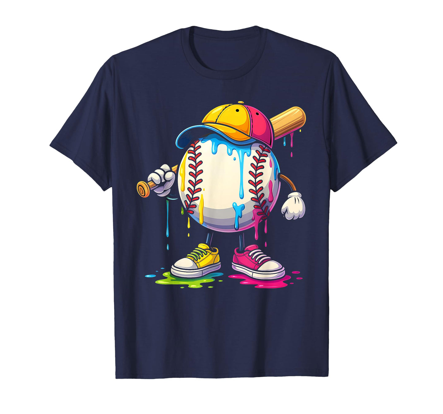 Baseball Drip Mascot Boys Ice Cream Sweet Sport Lovers T-Shirt