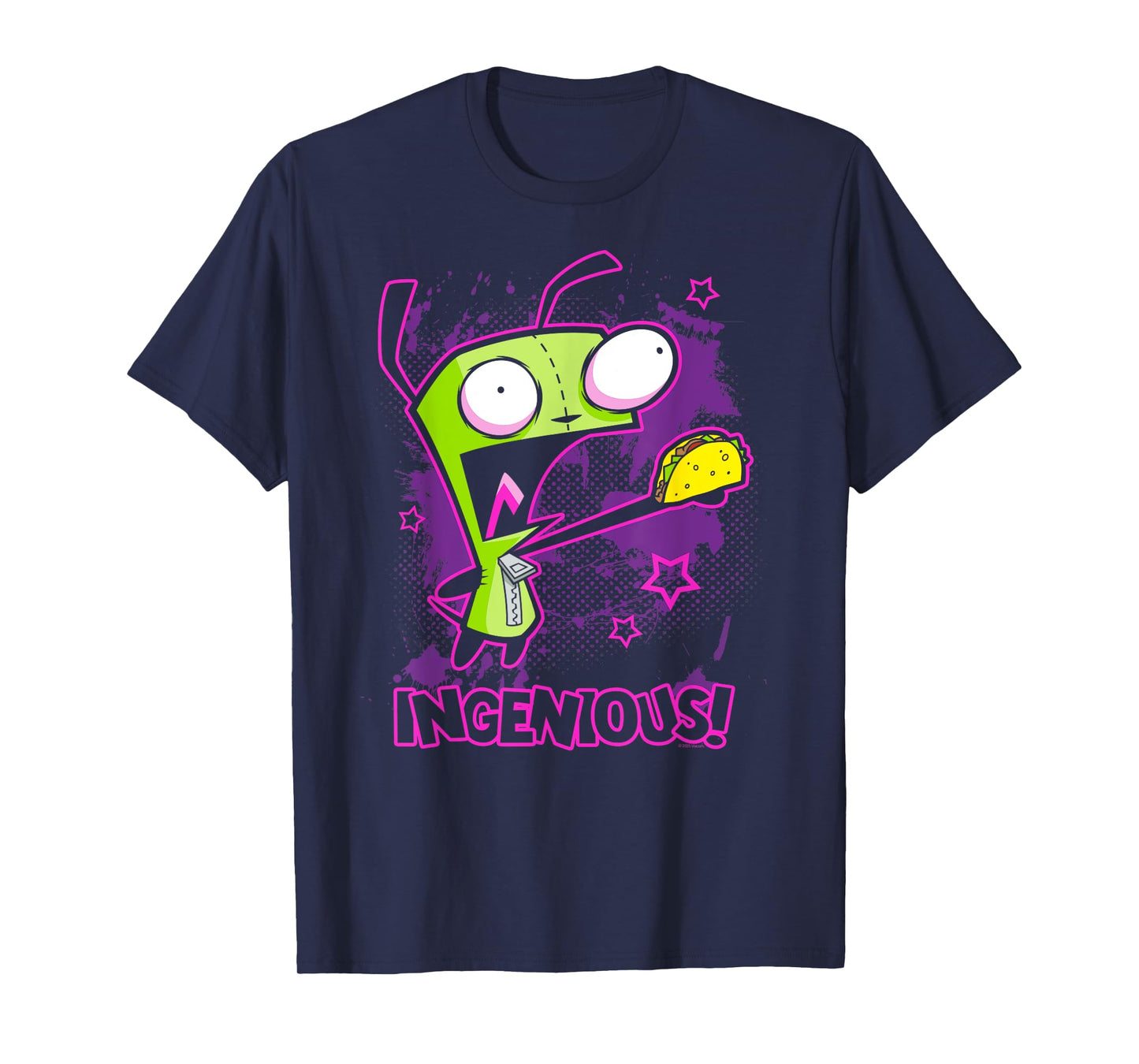 Invader Zim Ingenious Taco Gir Y2K Cartoon T-Shirt