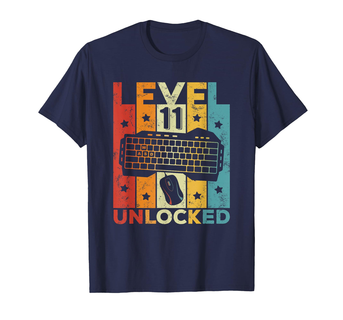 Level 11 Unlocked Gaming Keyboard 11 Birthday Boy Girl Gamer T-Shirt