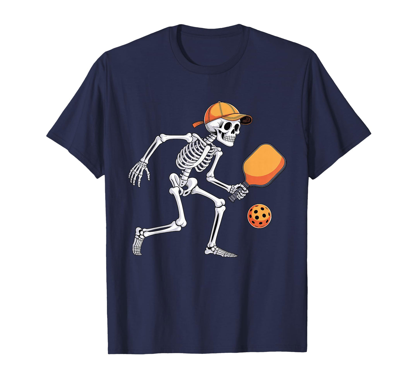 Skeleton Play Pickleball Halloween Costume for Men Boys Kids T-Shirt