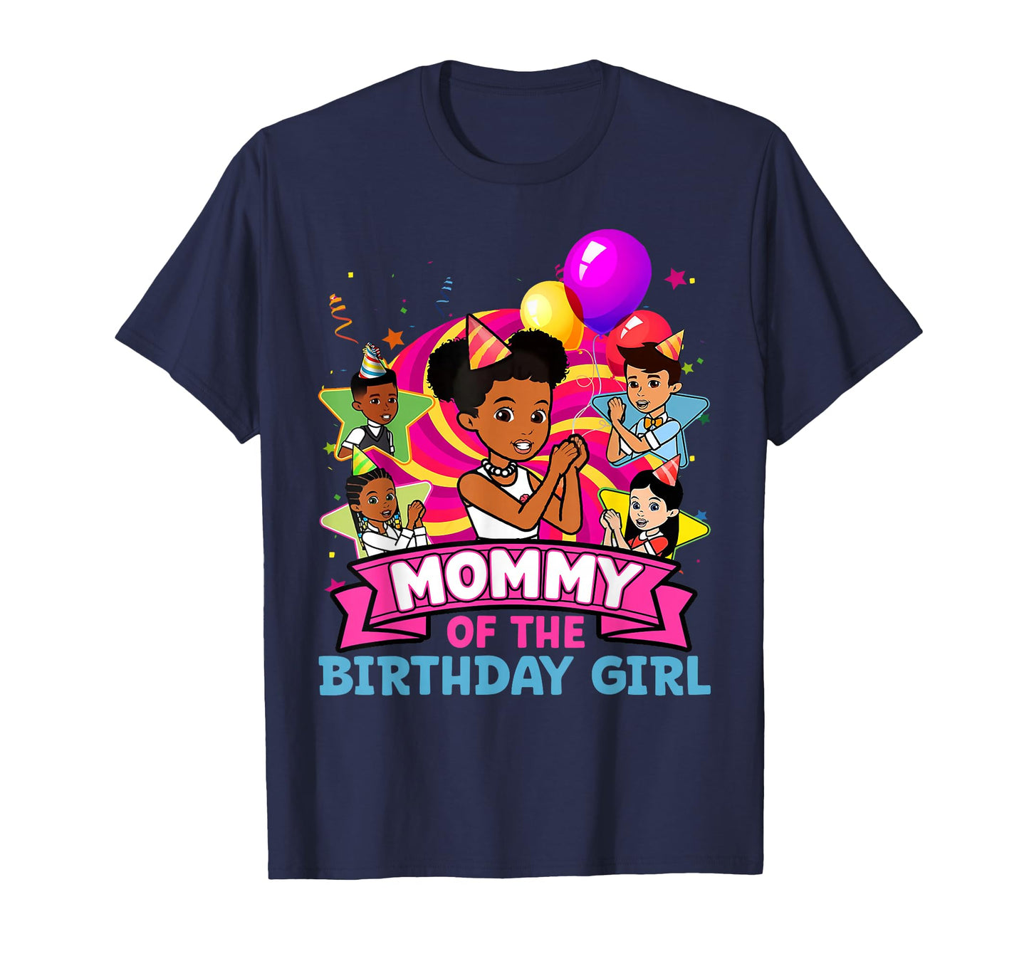 Mommy the Birthday Girl Party Pink Doll Family Decorations T-Shirt