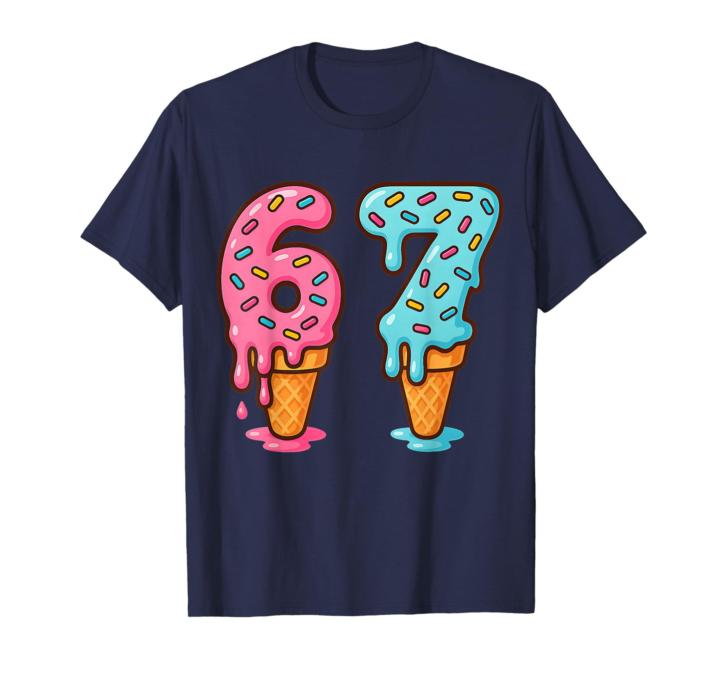 Baseball Drip Ice Cream 67 Baseball Lifestyle 101 T-Shirt