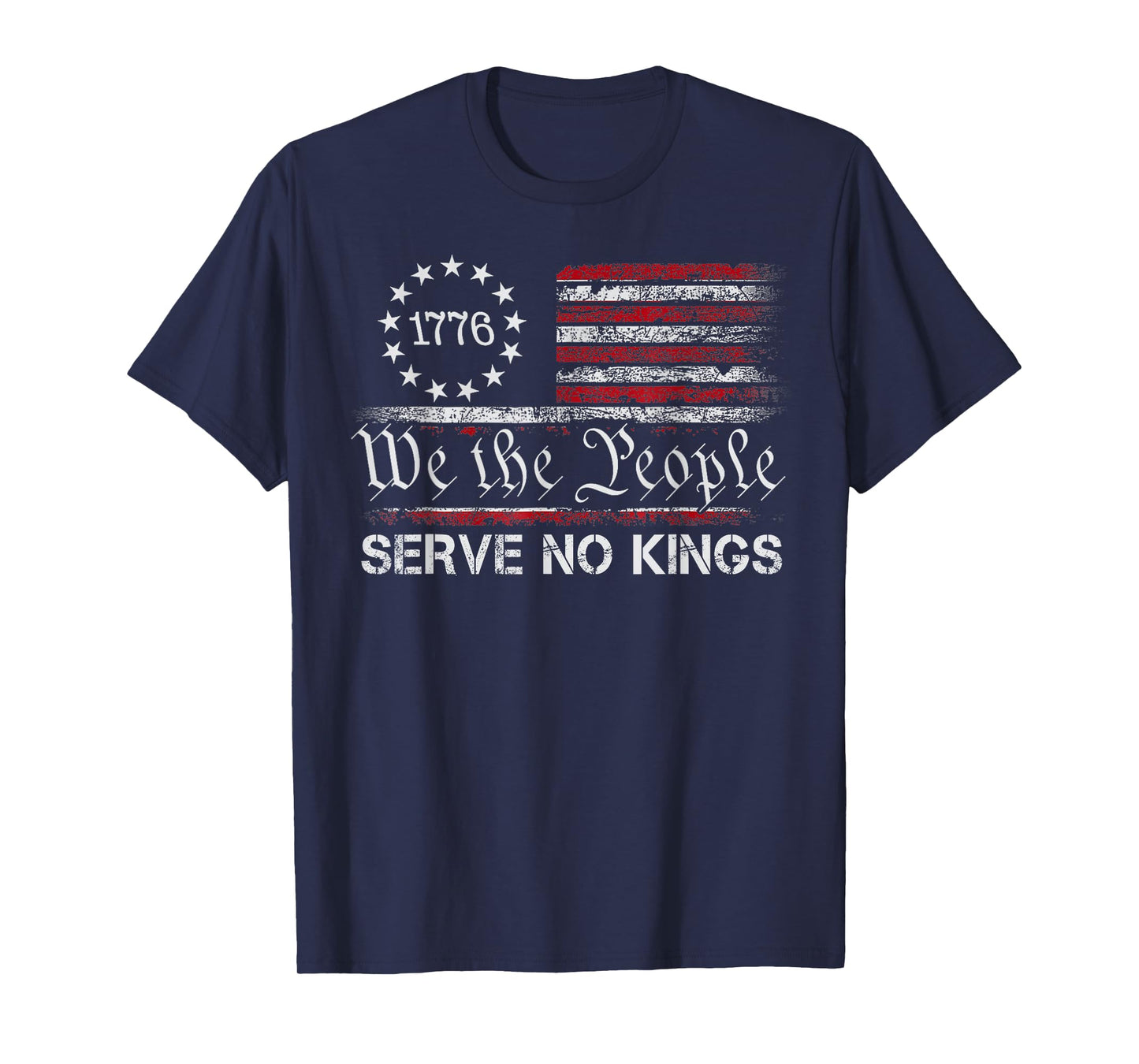 No Kings Day Shirt Vintage Patriotic No Kings for Men Womens T-Shirt