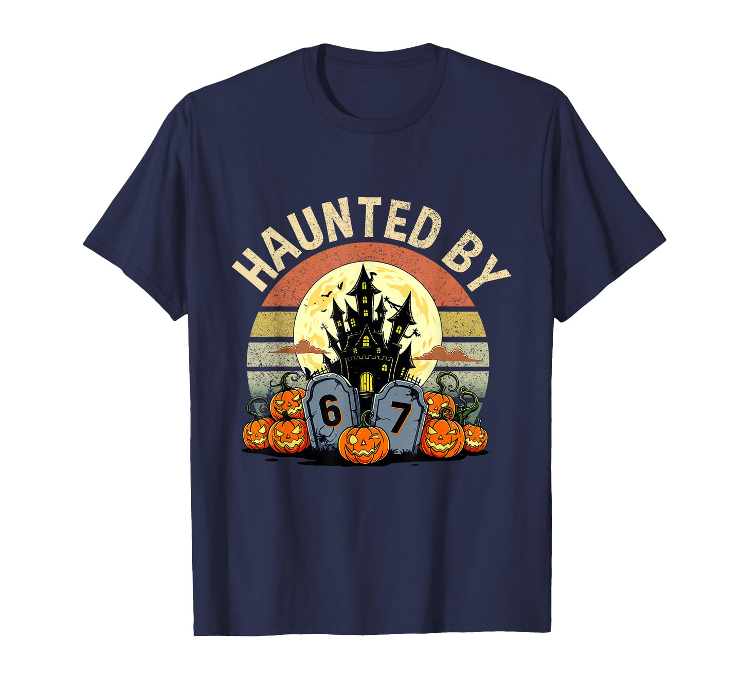 Six Seven Gen Alpha Z Halloween 6767 Funny Haunted by 67 T-Shirt