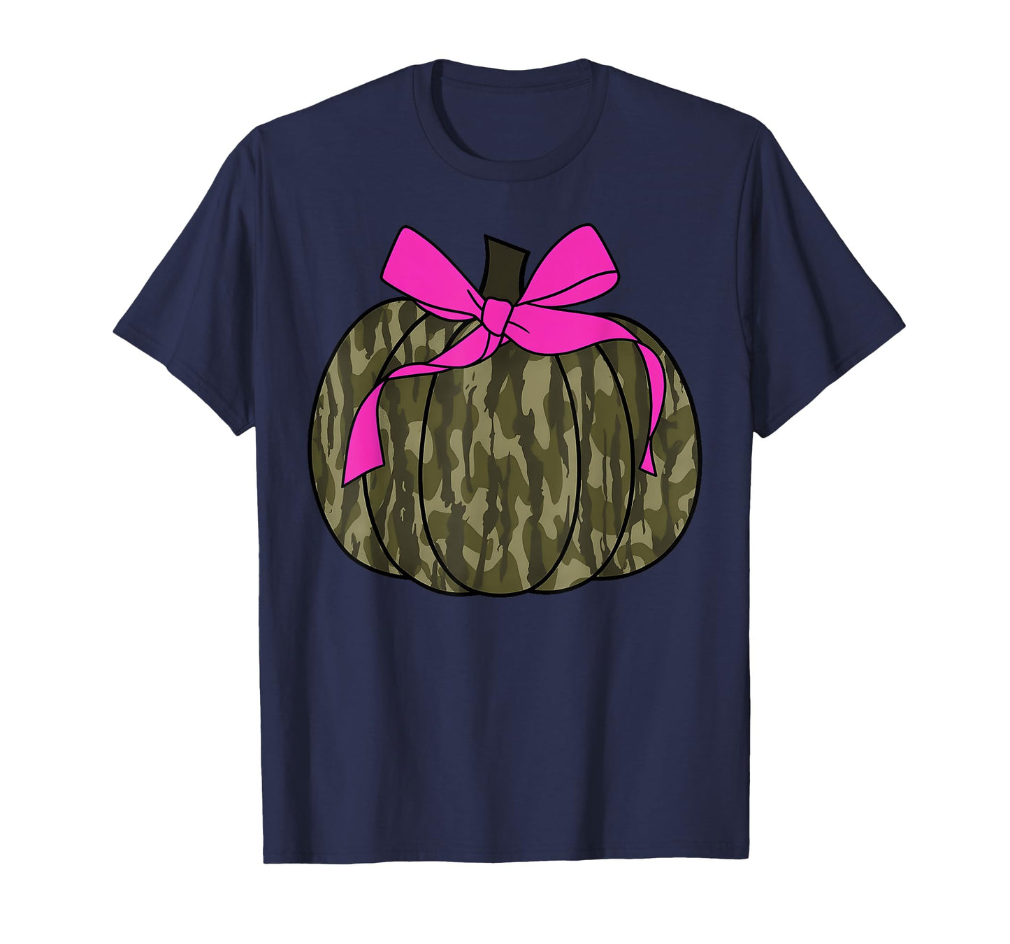 Camo Pumpkin Halloween Costume Coquette Bow Men Women Kids T-Shirt