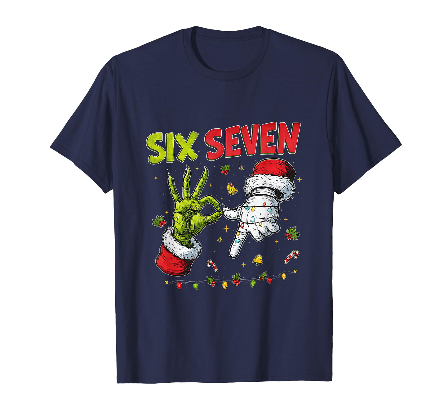 Funny Mean Guy Christmas Viral 6 7 Trending Six Seven Meme T-Shirt