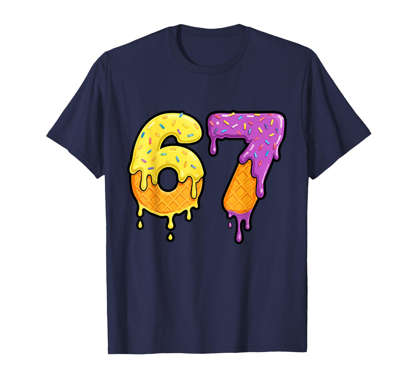 Mason 67 Ice Cream Drip Meme Six Seven Funny T-Shirt
