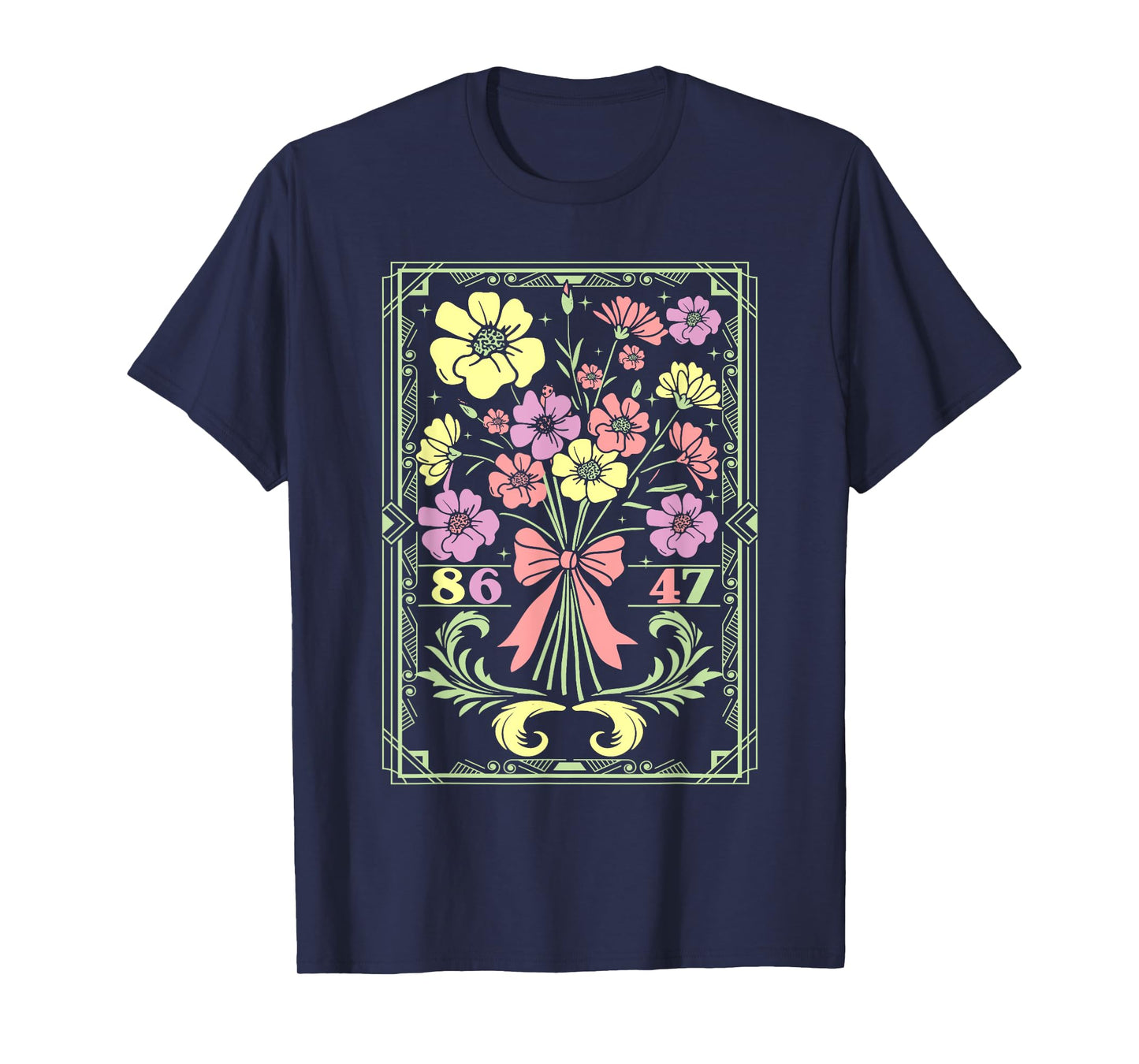 Vintage 86 47 Anti-Trump Flower President T-Shirt