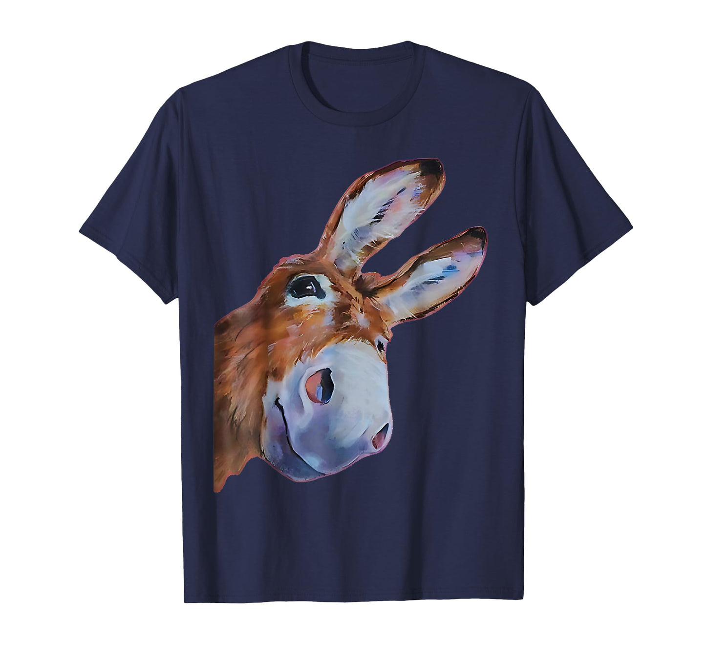 Funny Donkey Art Donkey Head Smile Eagerly Donkey Lover Men T-Shirt