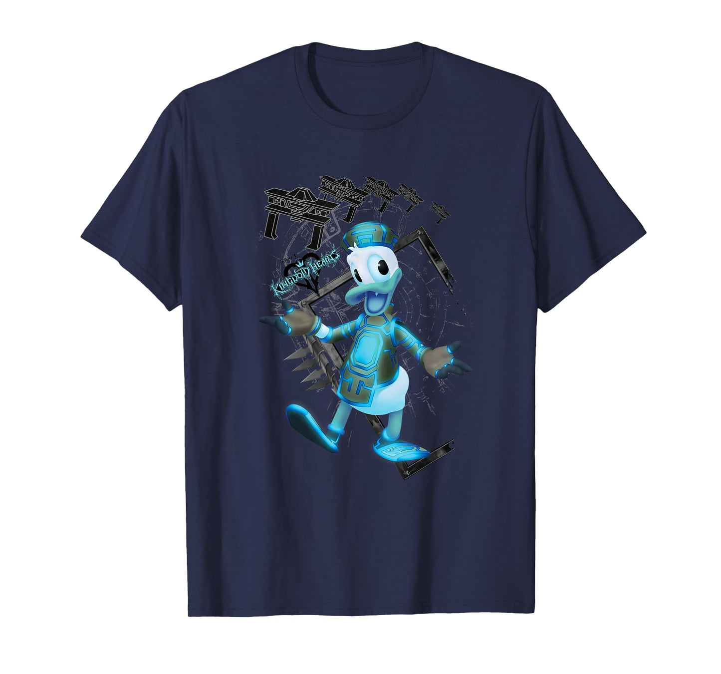 Disney Kingdom Hearts Danald Duck Tron Crossover Portrait T-Shirt