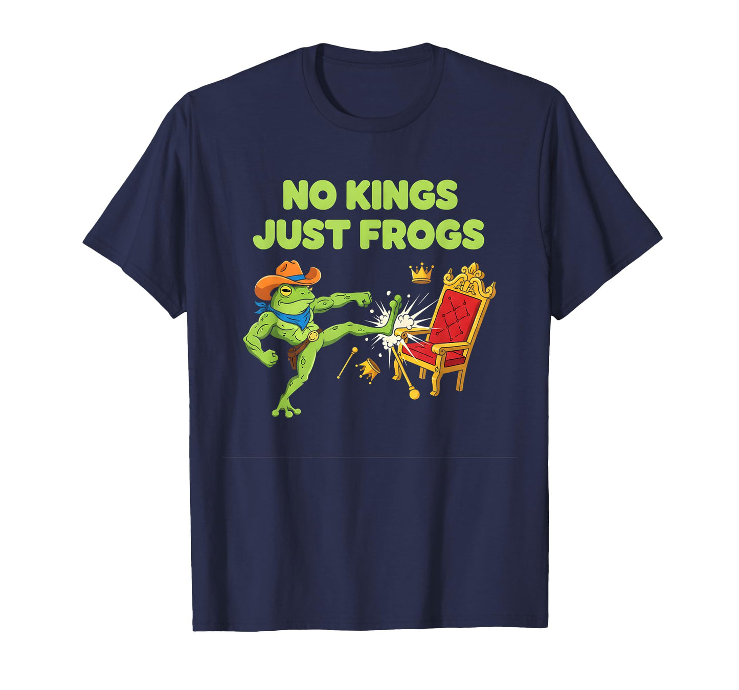 No Kings Just Frogs Democracy Patriotic Frog Protest T-Shirt