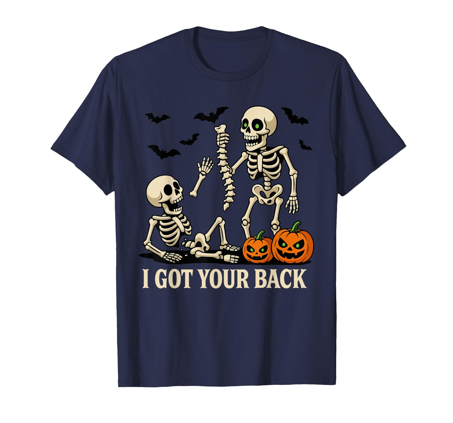 Funny Skeleton Halloween Shirt, Bone I Got Your Back T-Shirt