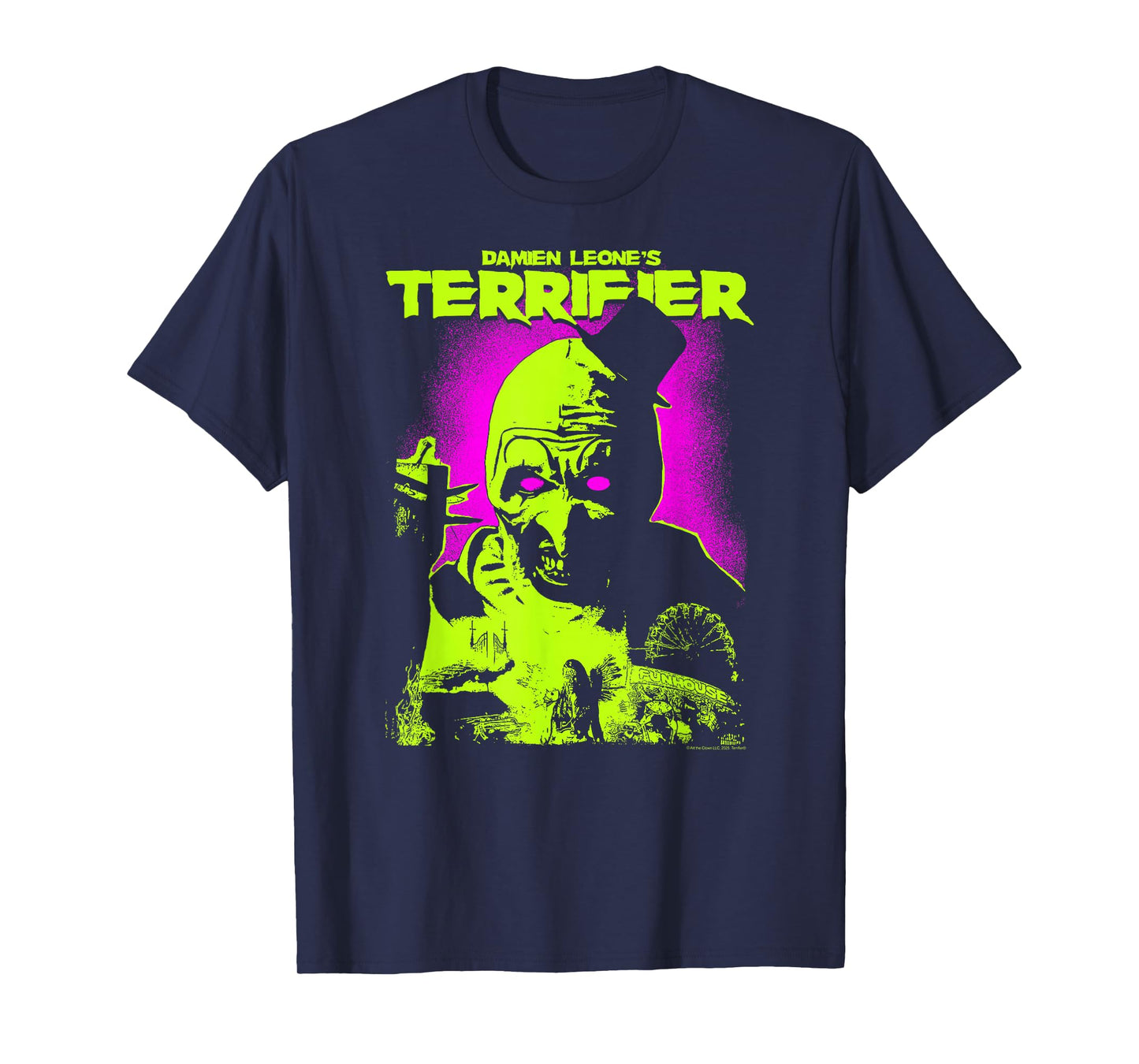 Terrifier Glowing Eyes Art Neon Poster Horror T-Shirt