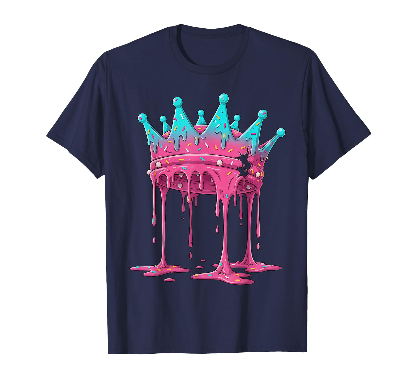 No Kings in America Ice Cream Drip Protest Sign Graphic T-Shirt