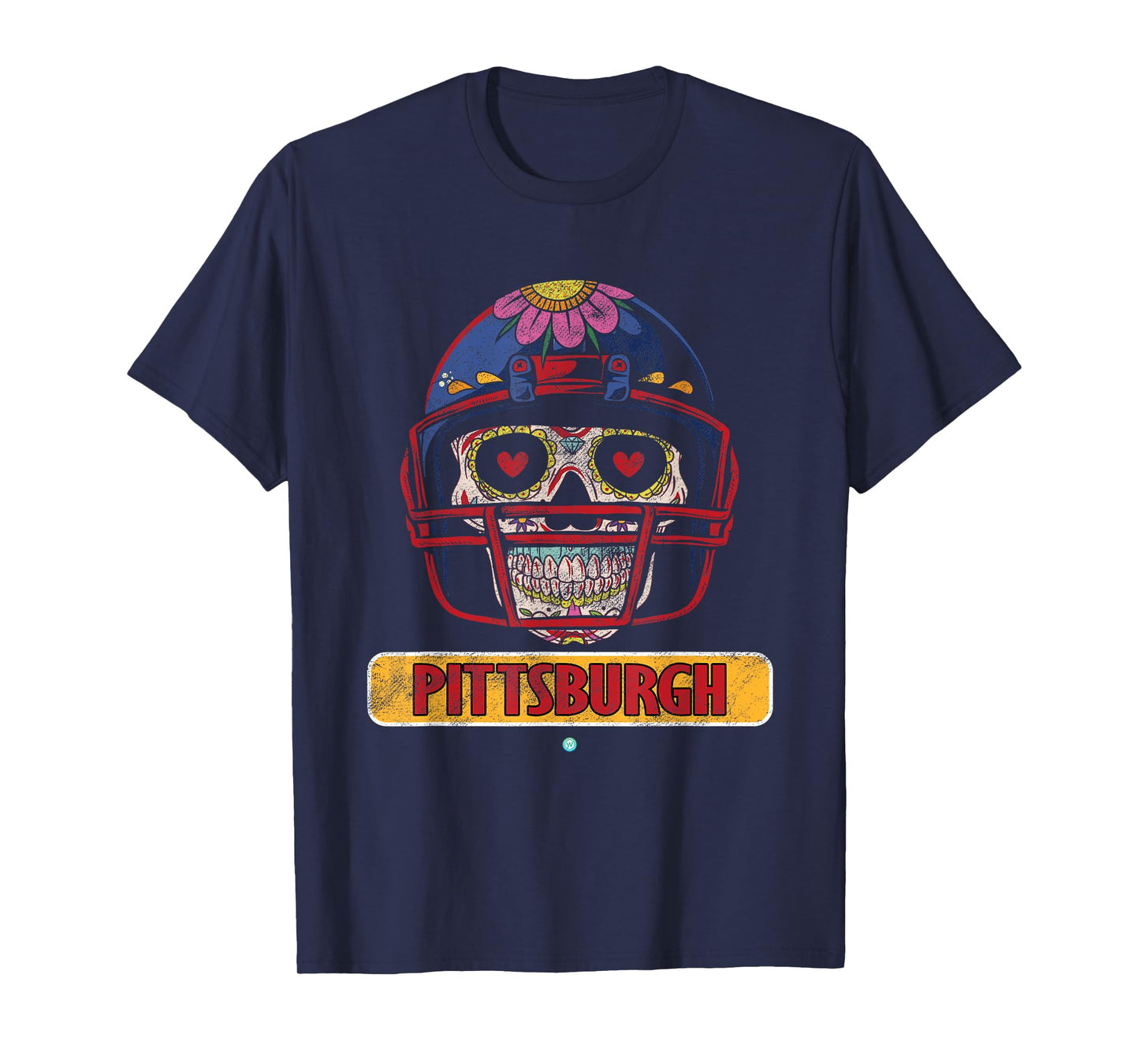 Pittsburgh Football Helmet Sugar Skull Gift T-Shirt