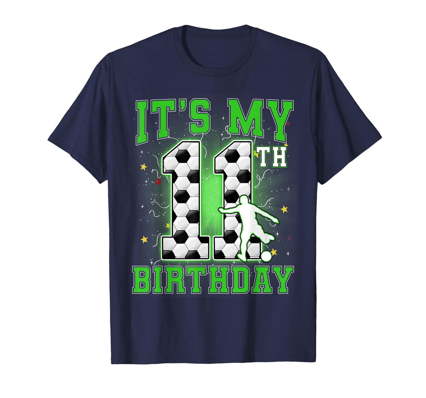 Its My 11th Birthday Boy Soccer 11 Years Old Party Matching T-Shirt