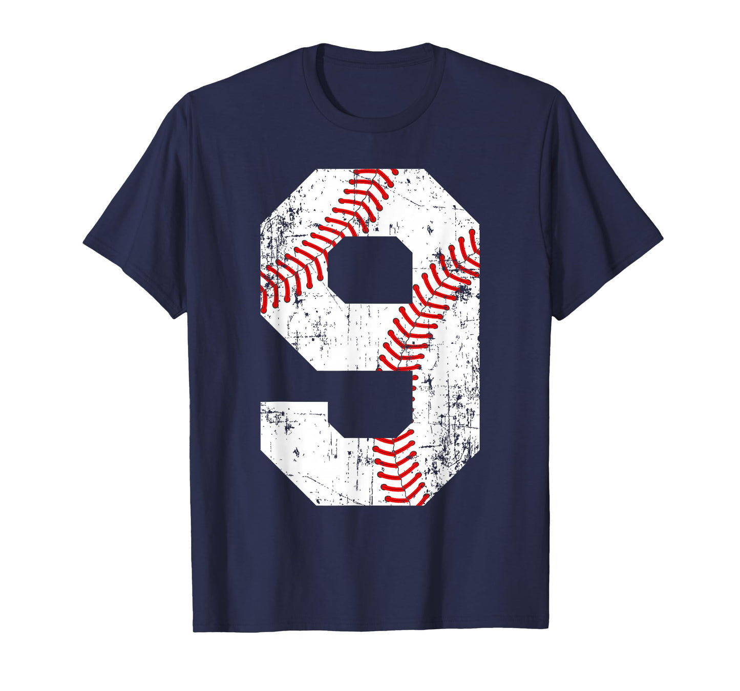 Vintage Baseball 9 Jersey Number T-Shirt