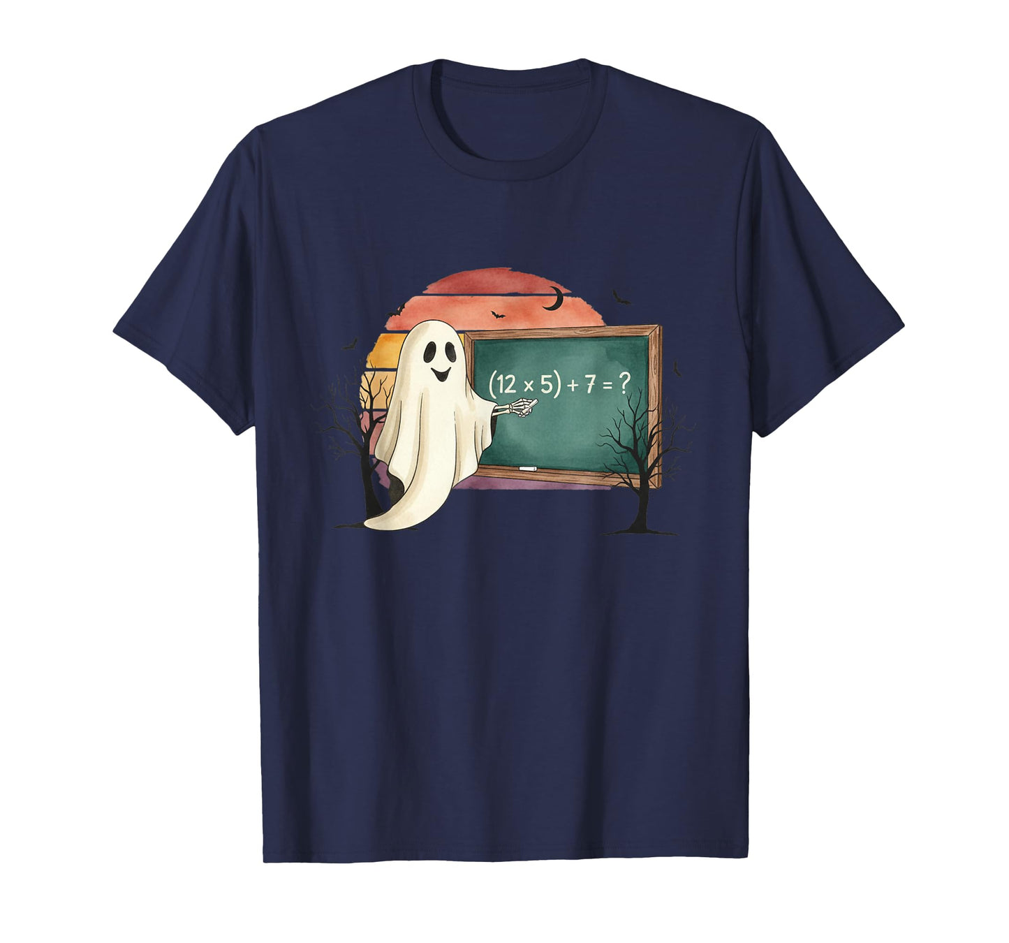 67 Teacher Halloween Ghost Six Seven Meme Brainrot Math Joke T-Shirt
