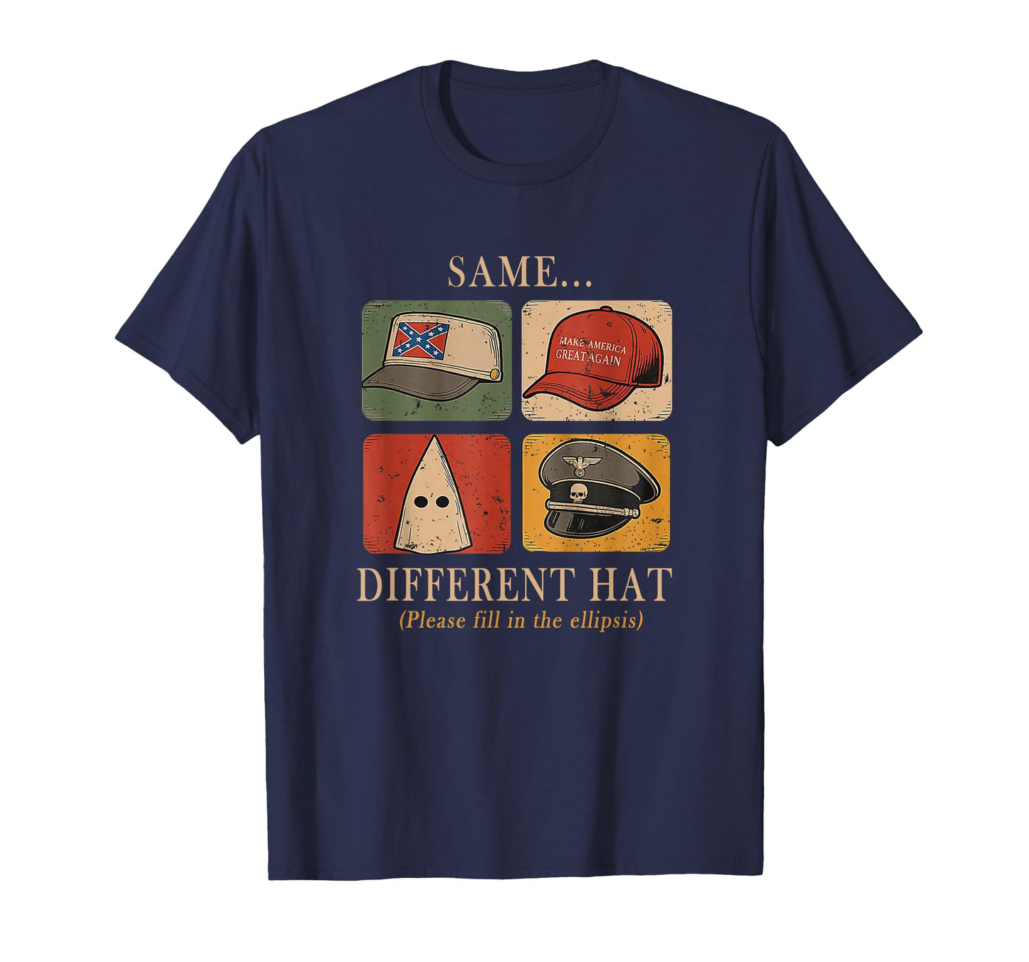 A Fun Puzzle, Same...Different Hat,Funny Protest Tee Gift T-Shirt