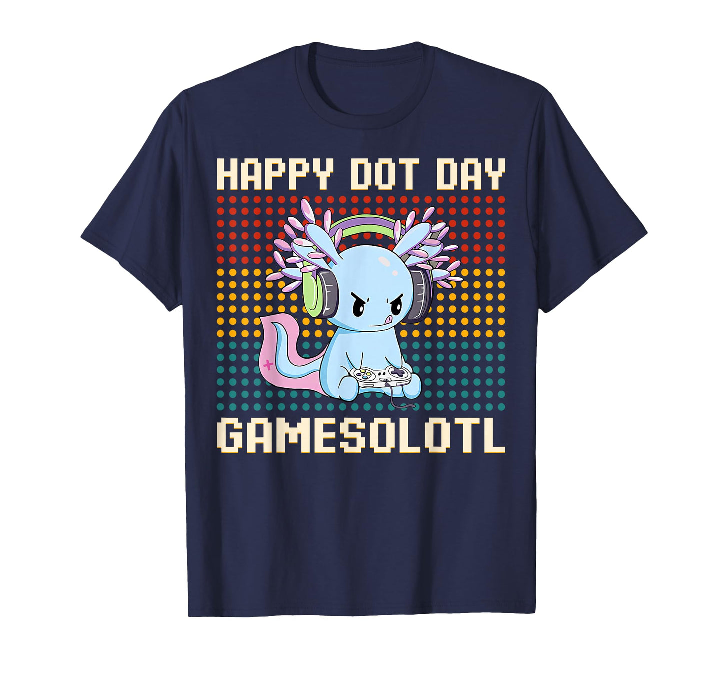 Happy Dot Day Axolotl Gamer Gamesolotl Kids Boys Girls Youth T-Shirt