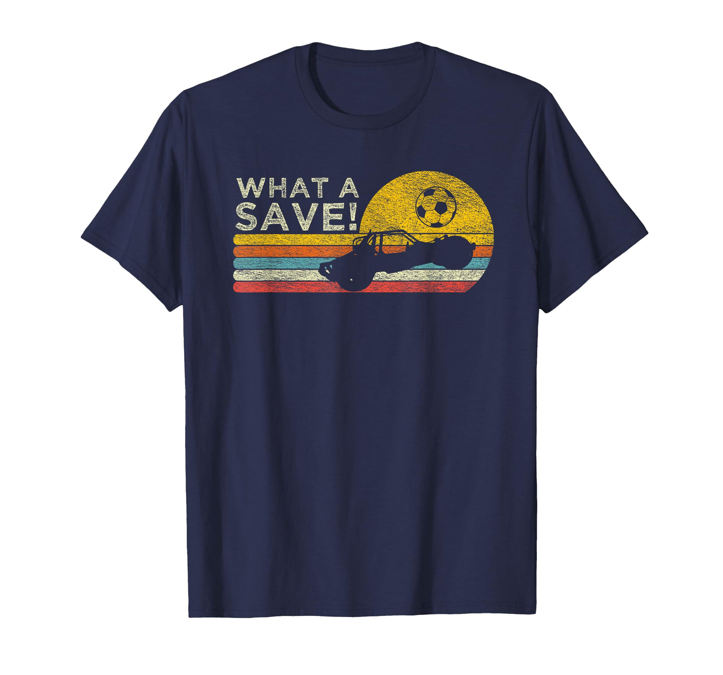 What a save Vintage Retro Rocket Soccer Car League T-Shirt