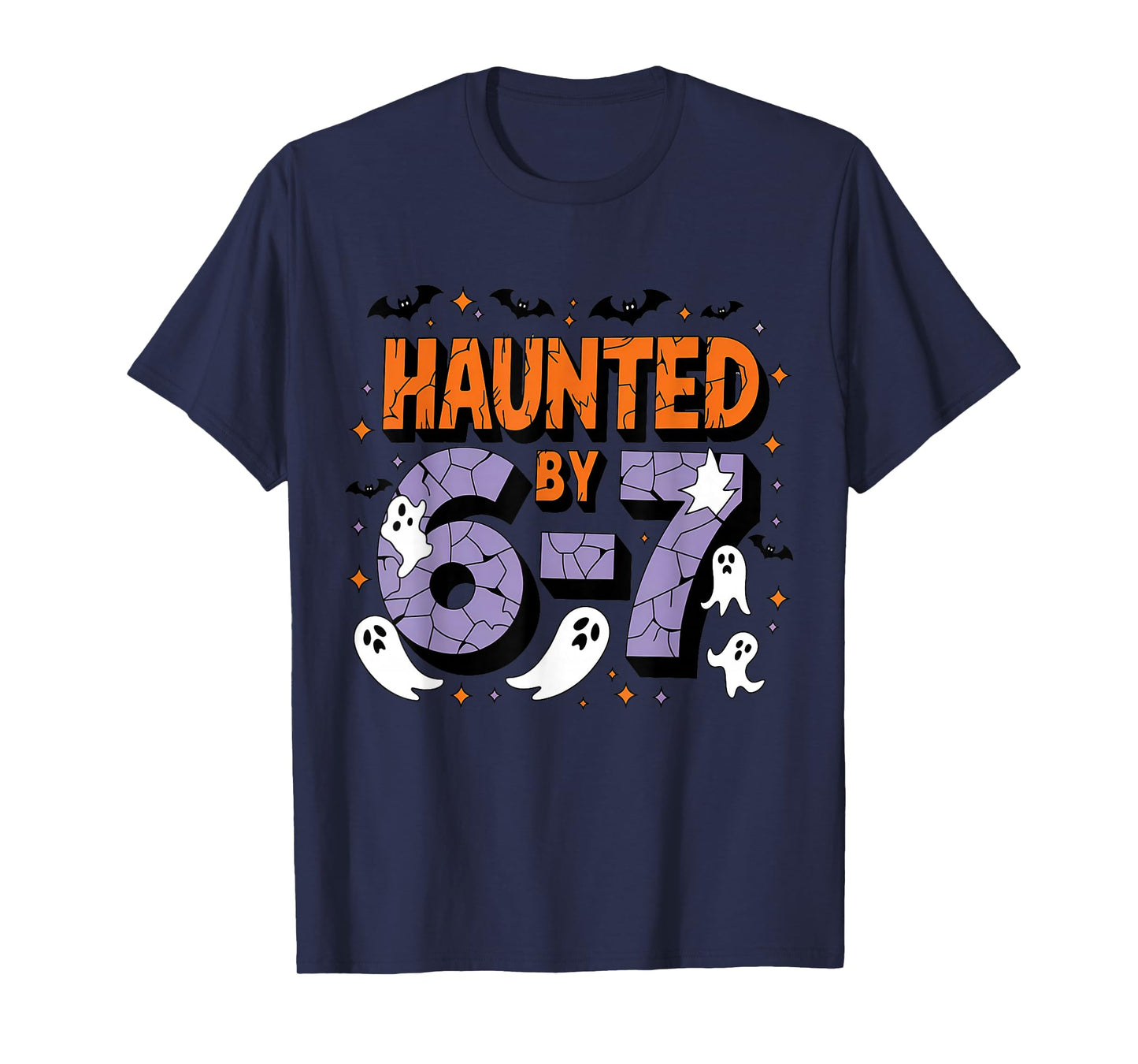 Haunted by 67 Funny Six Seven Meme 6 7 Halloween Costume Kid T-Shirt