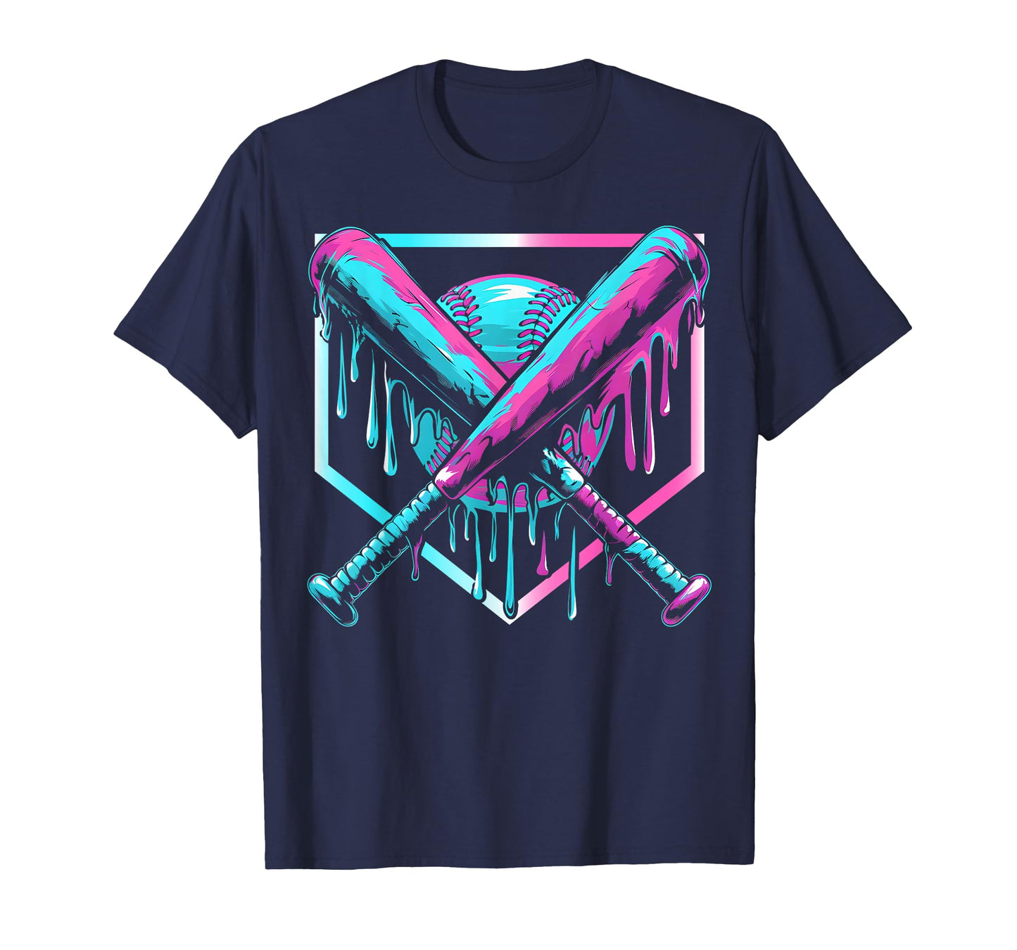 Baseball Drip For Boys Ice Cream Drip Youth Boys Baseball T-Shirt