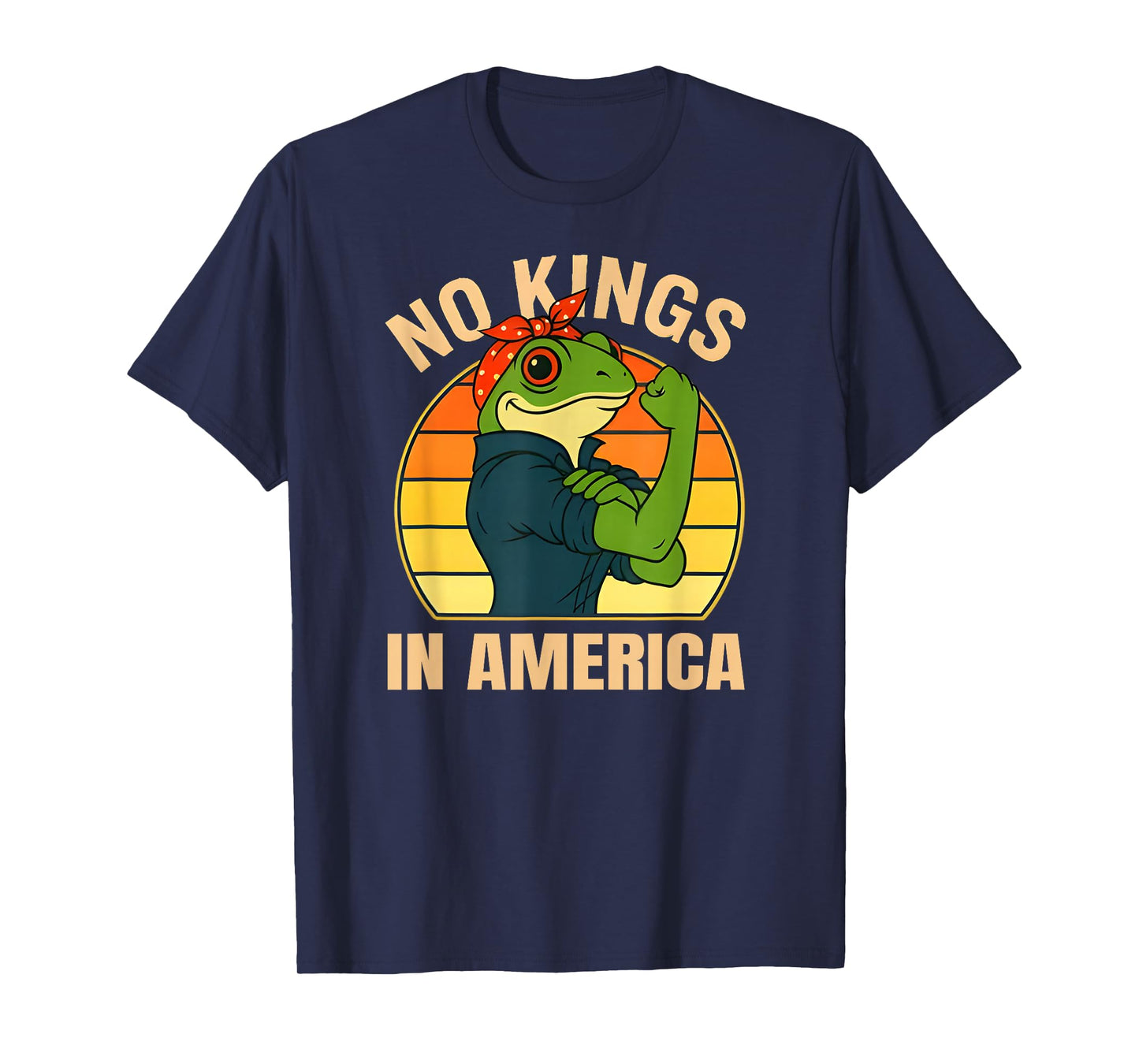 Retro Frog No Kings in America Shirt Girl Women T-Shirt
