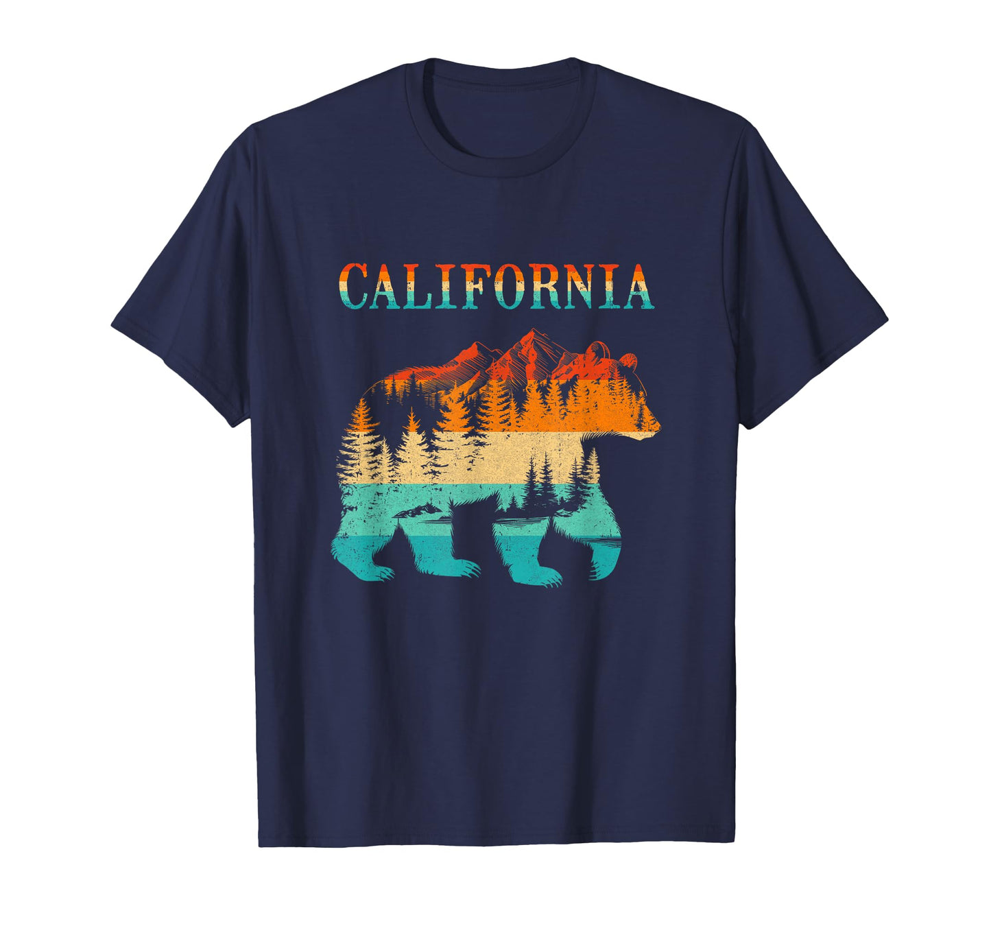 California Bear Vintage Retro Nature Hiking Souvenir T-Shirt