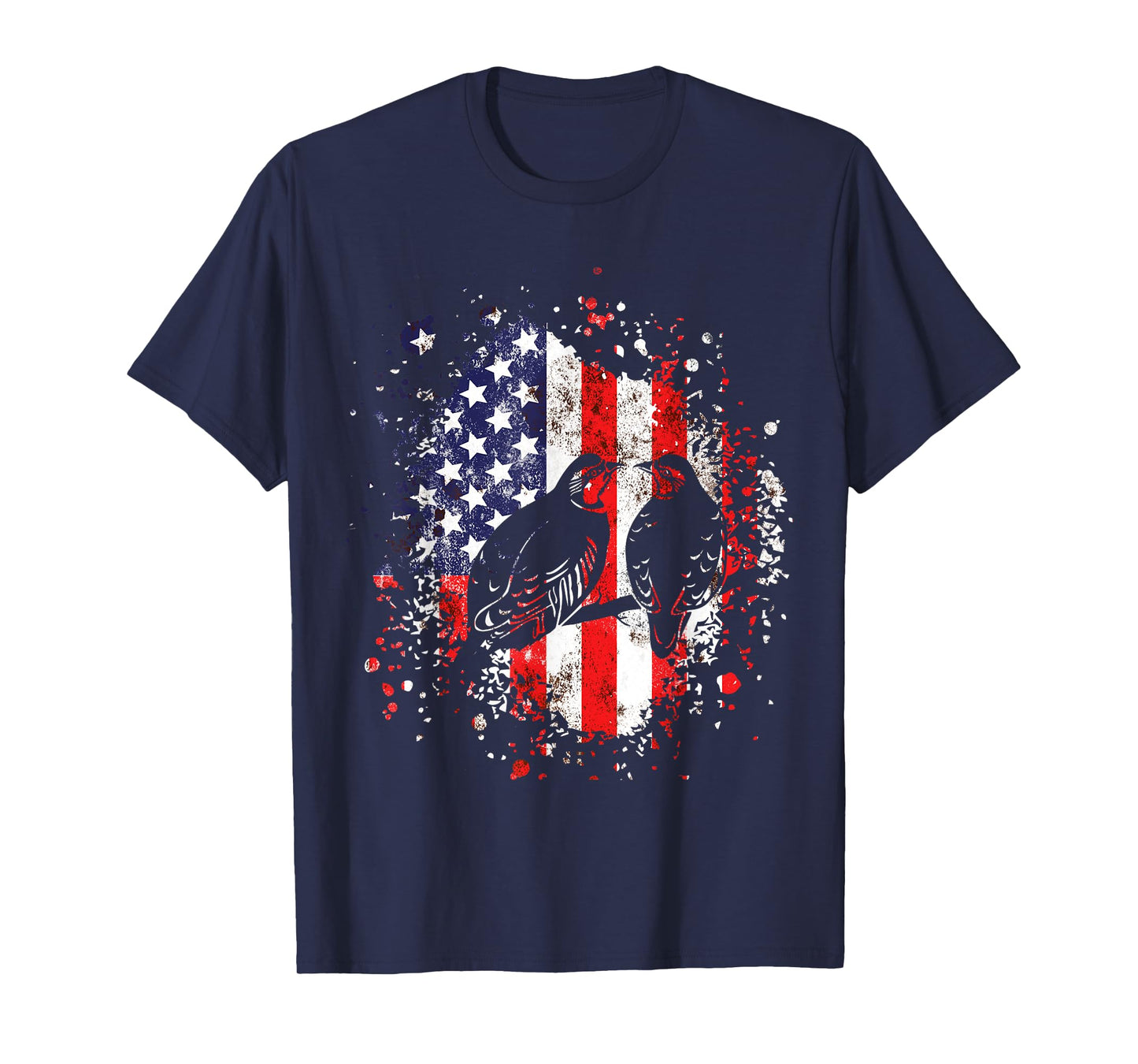 Chukar Hunting Patriotic American Flag partridge Lover T-Shirt for Women Kids Men