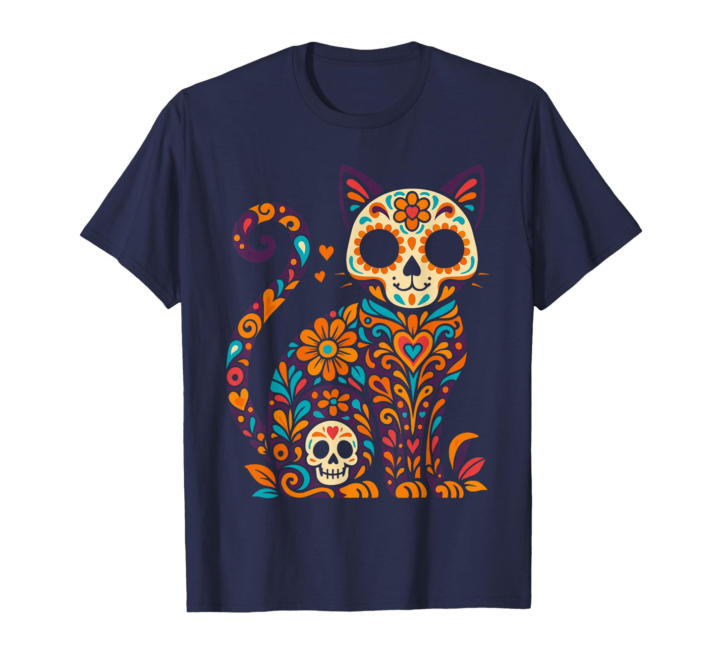 Dia De Los Muertos Cat Sugar Skull Shirt, Day of Dead T-Shirt
